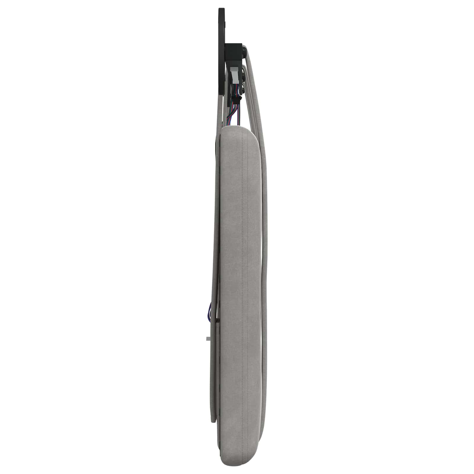 Tête de lit suspendue Avec lumière LED Gris clair Velours - XIOS