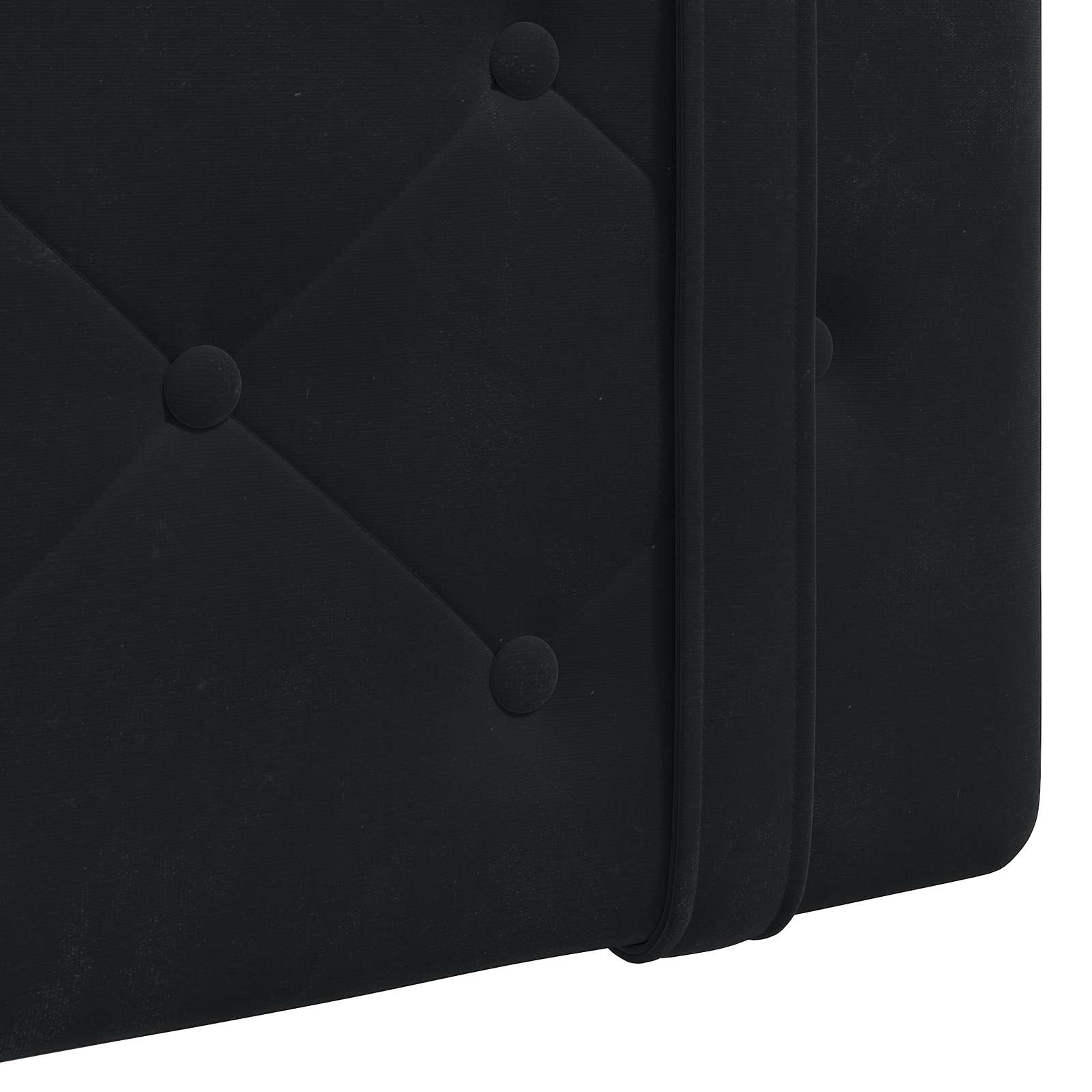 Tête de lit suspendue Avec lumière LED Noir Velours - XIOS