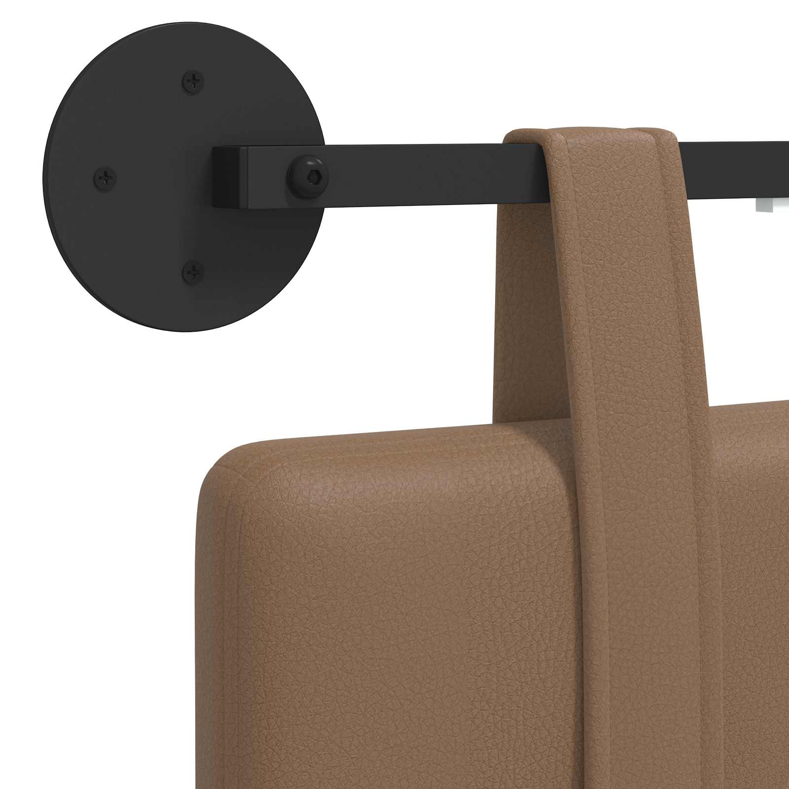 Tête de lit suspendue Avec lumière LED Cappuccino Simili cuir - XIOS