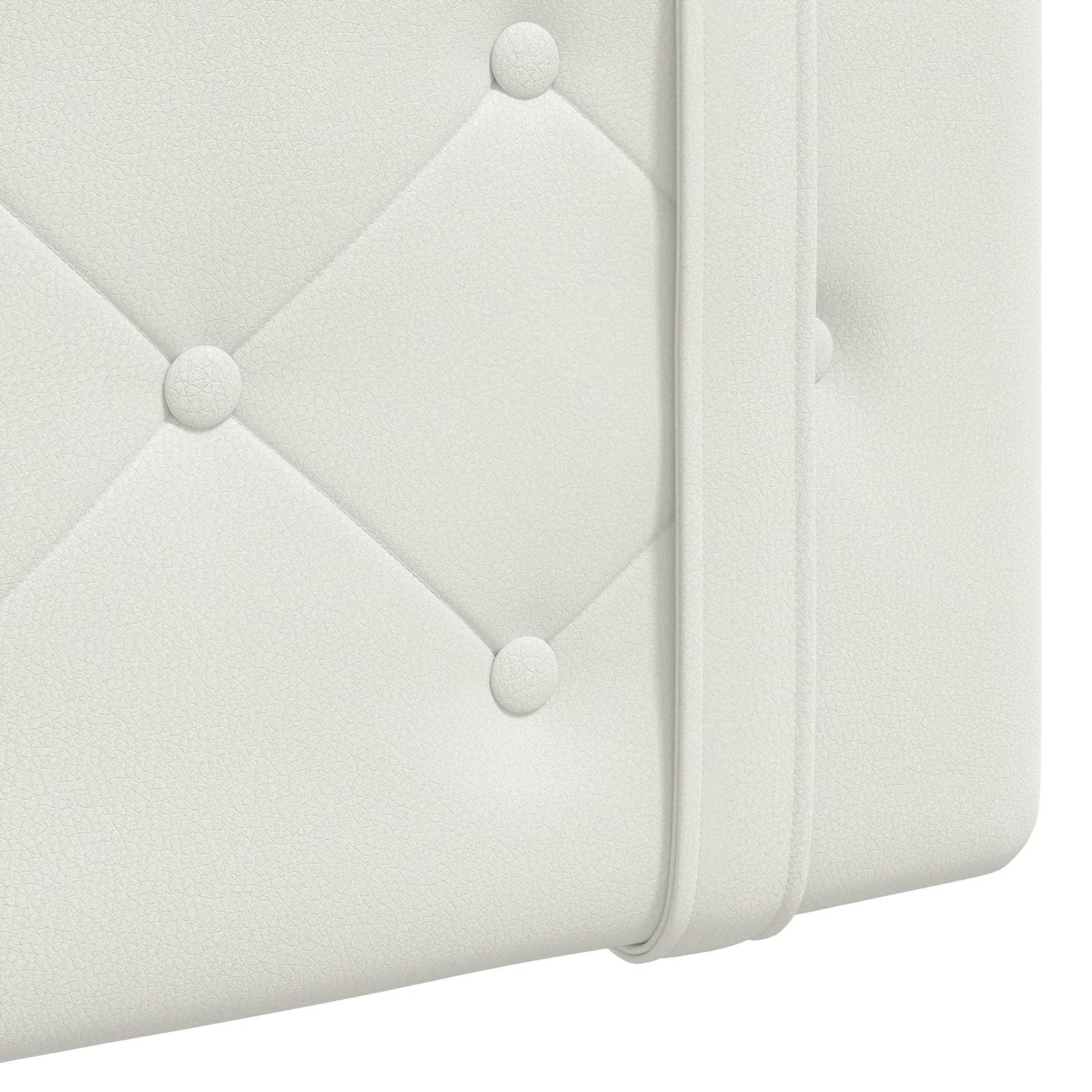 Tête de lit suspendue Avec lumière LED Blanc Simili cuir - XIOS