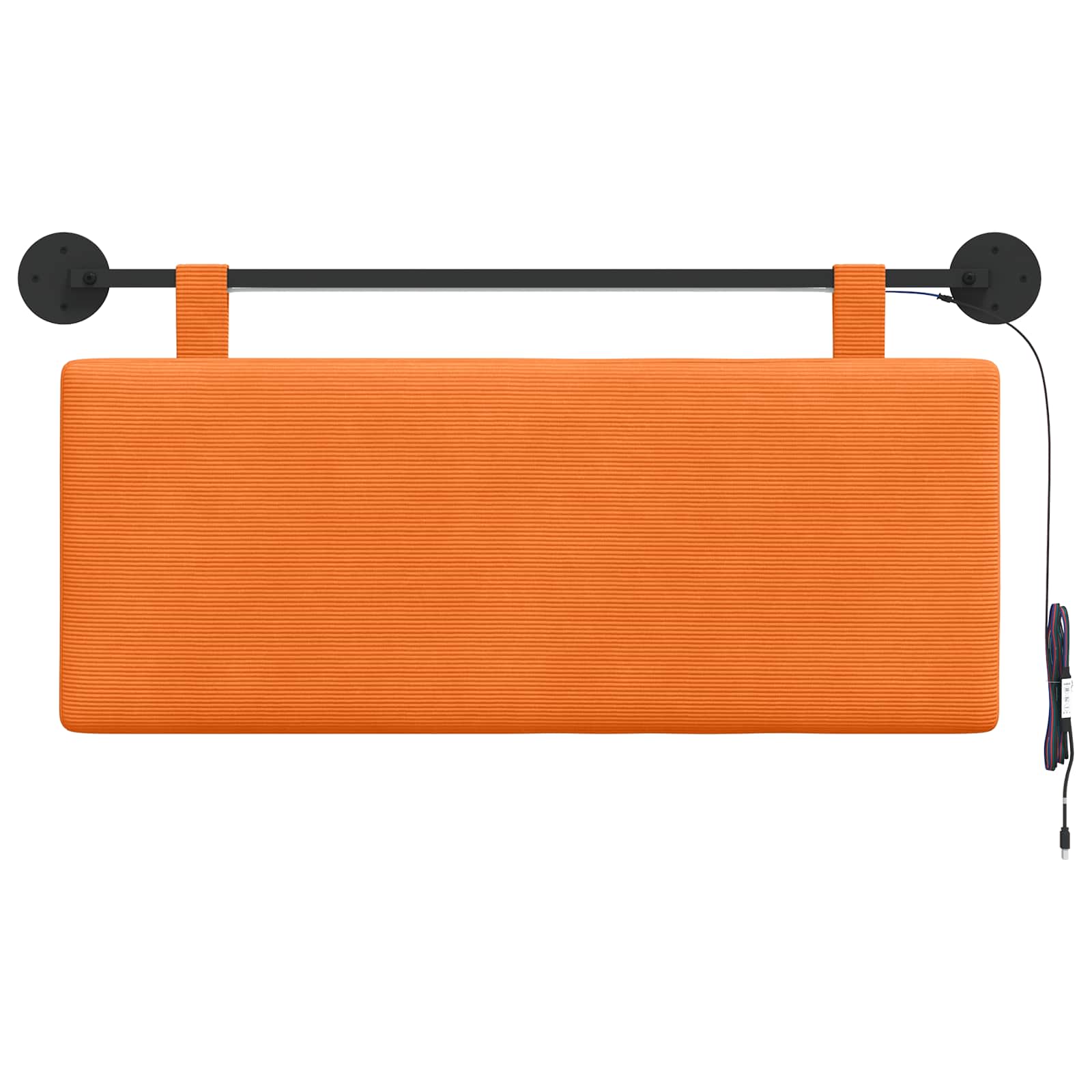 Tête de lit suspendue Orange Tissu en velours côtelé - XIOS
