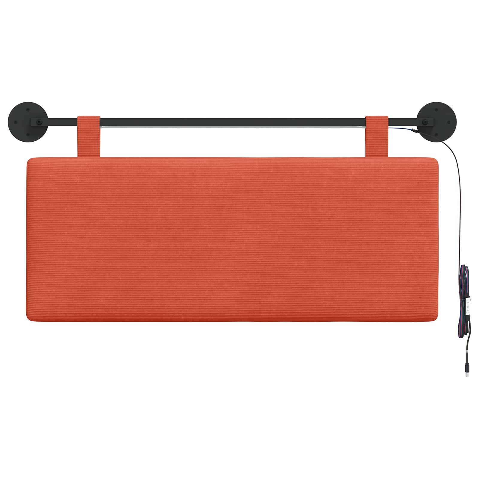 Tête de lit suspendue Rouge orange Tissu en velours côtelé - XIOS