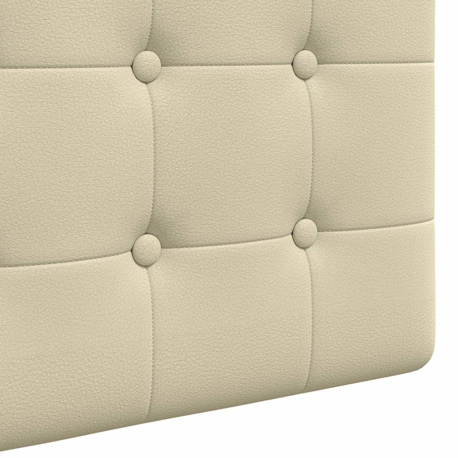 Tête de lit suspendue Avec lumière LED Crème Simili cuir - XIOS