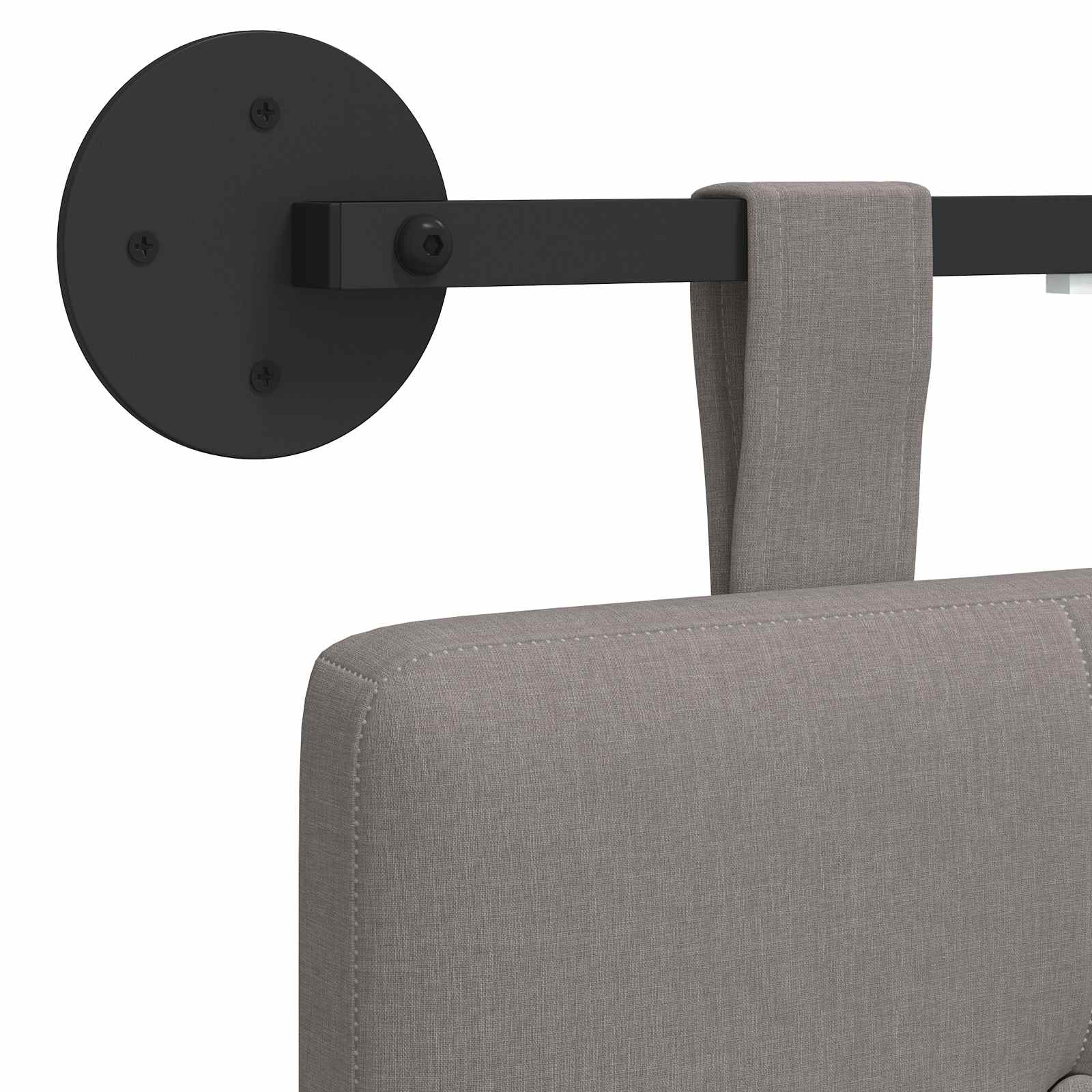 Tête de lit suspendue Avec lumière LED Taupe Tissu - XIOS