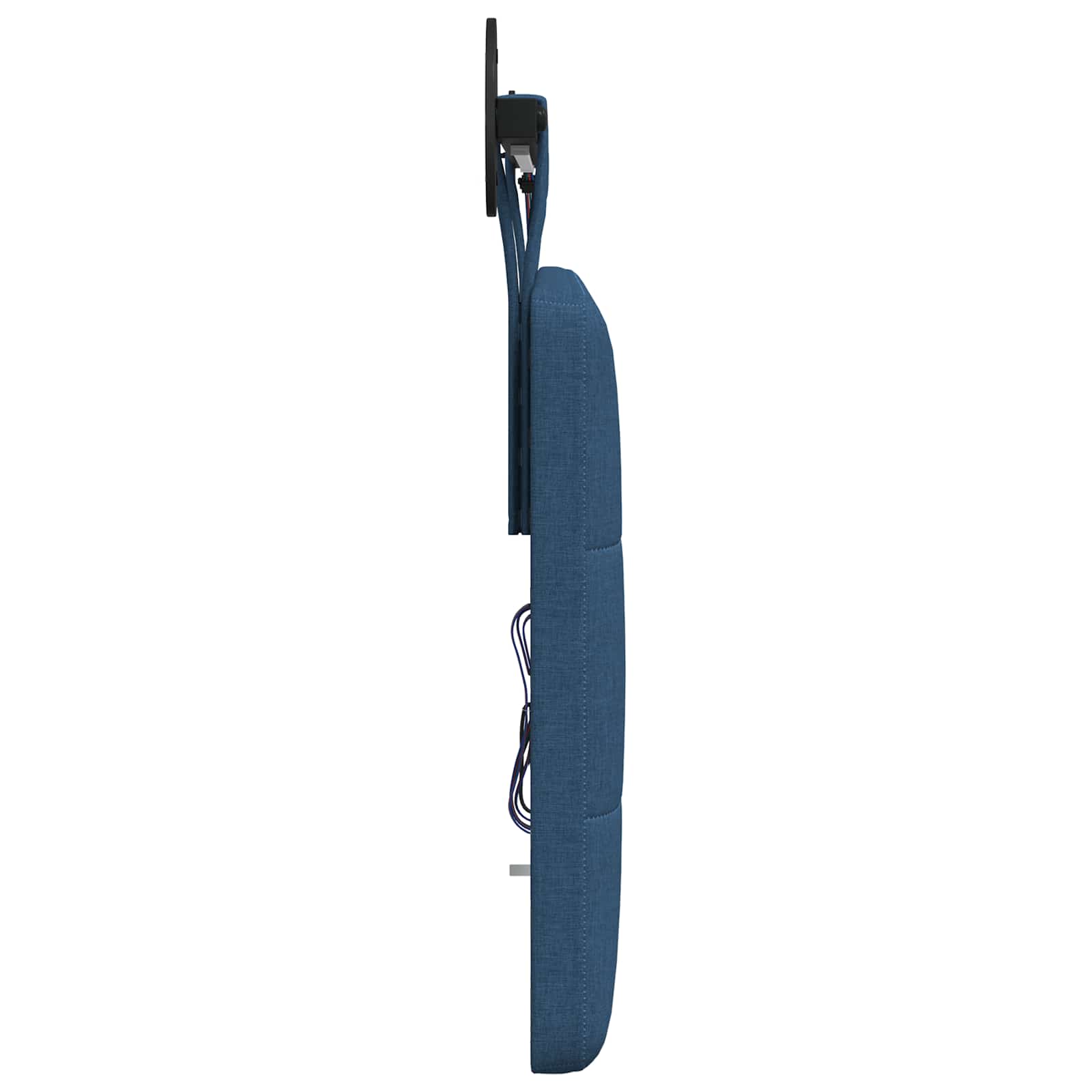 Tête de lit suspendue Avec lumière LED Bleu Tissu - XIOS