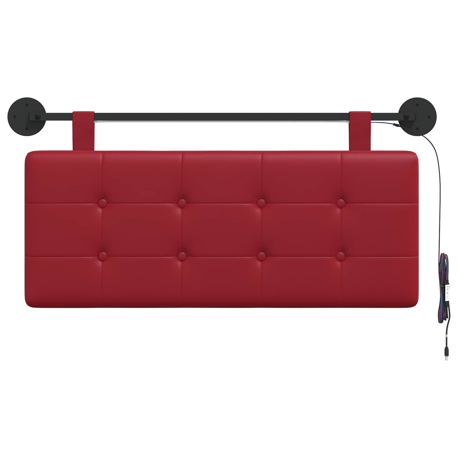 Tête de lit suspendue Avec lumière LED Bordeaux Simili cuir - XIOS