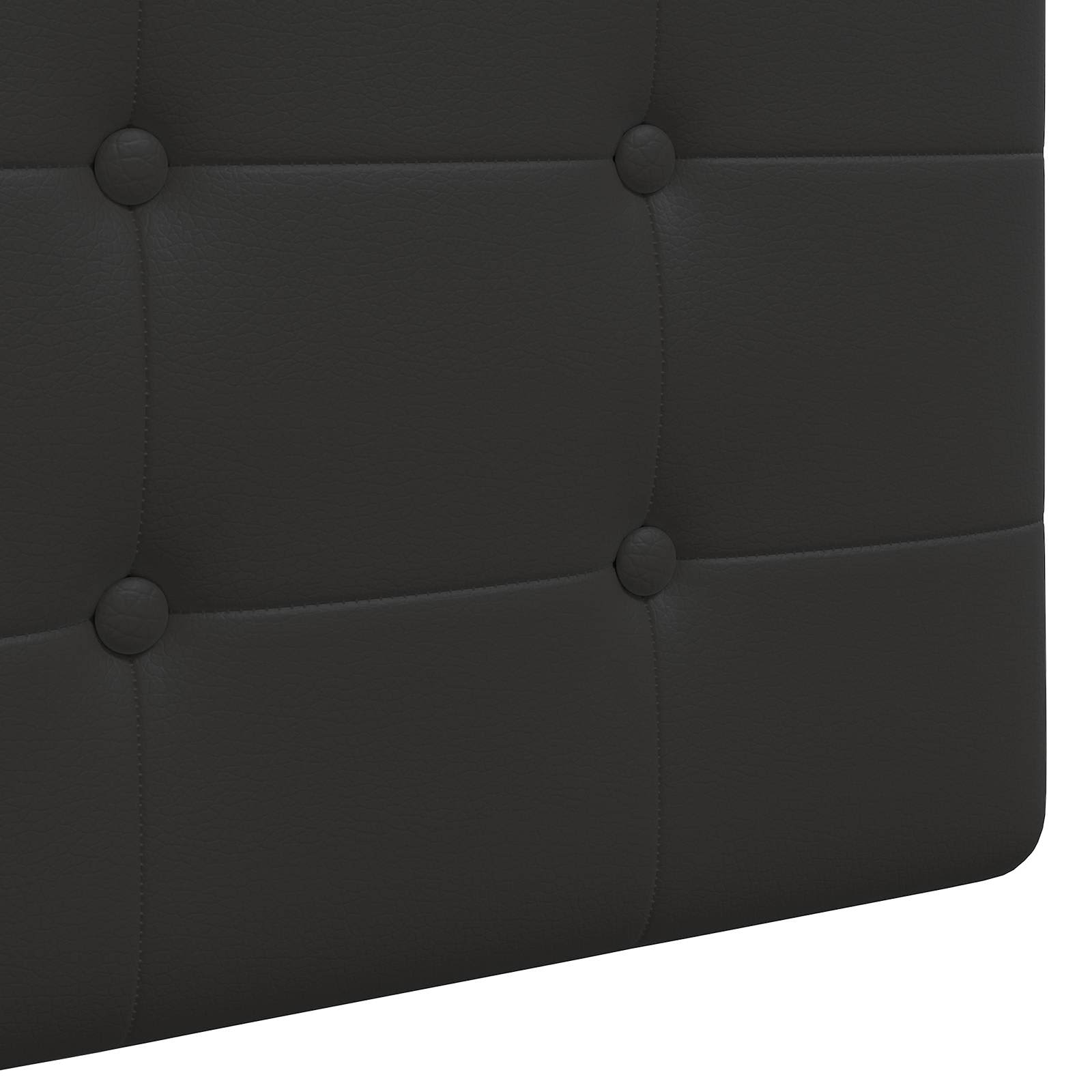 Tête de lit suspendue Avec lumière LED Noir Simili cuir - XIOS