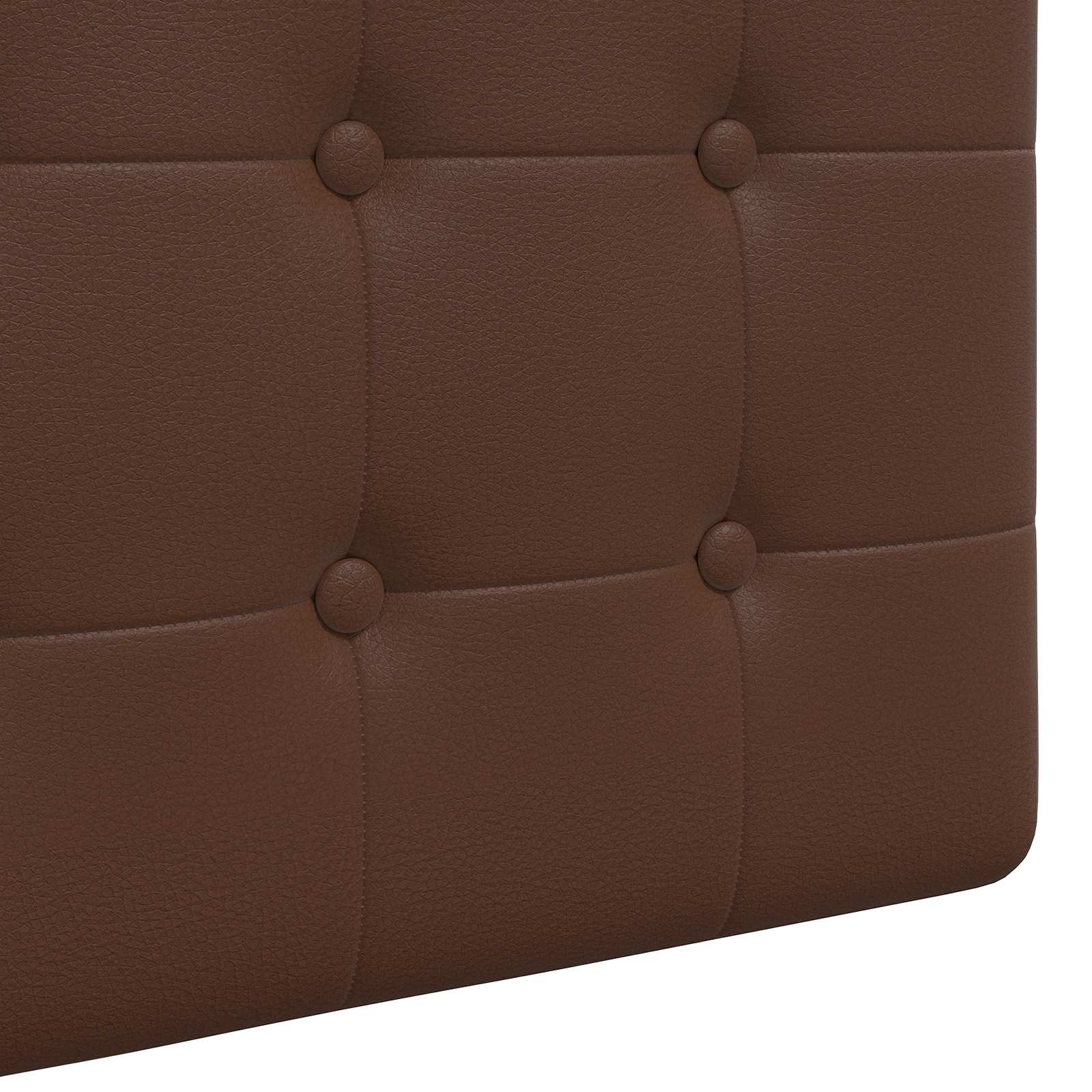 Tête de lit suspendue Avec lumière LED Marron Simili cuir - XIOS
