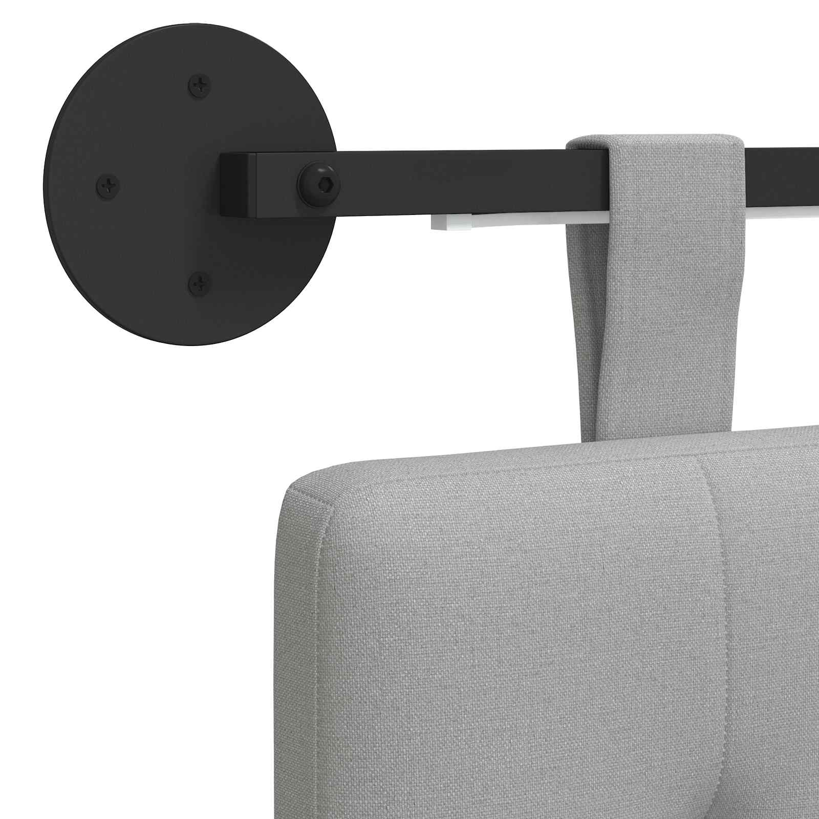 Tête de lit suspendue Avec lumière LED Gris nuage Tissu - XIOS