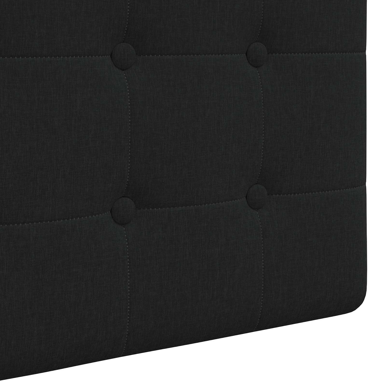 Tête de lit suspendue Avec lumière LED Noir Tissu - XIOS