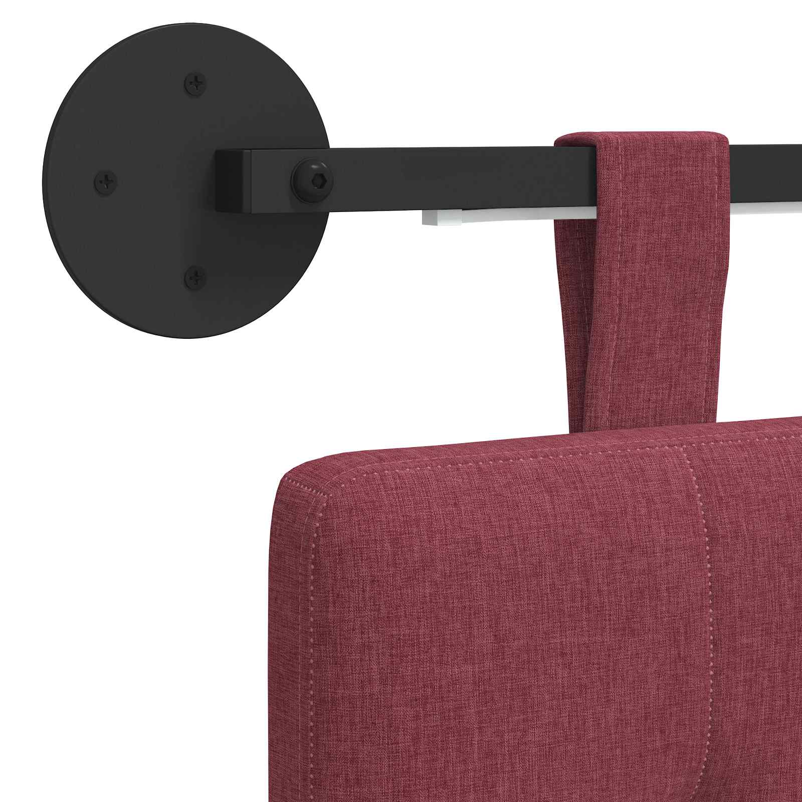 Tête de lit suspendue Avec lumière LED Bordeaux Tissu - XIOS