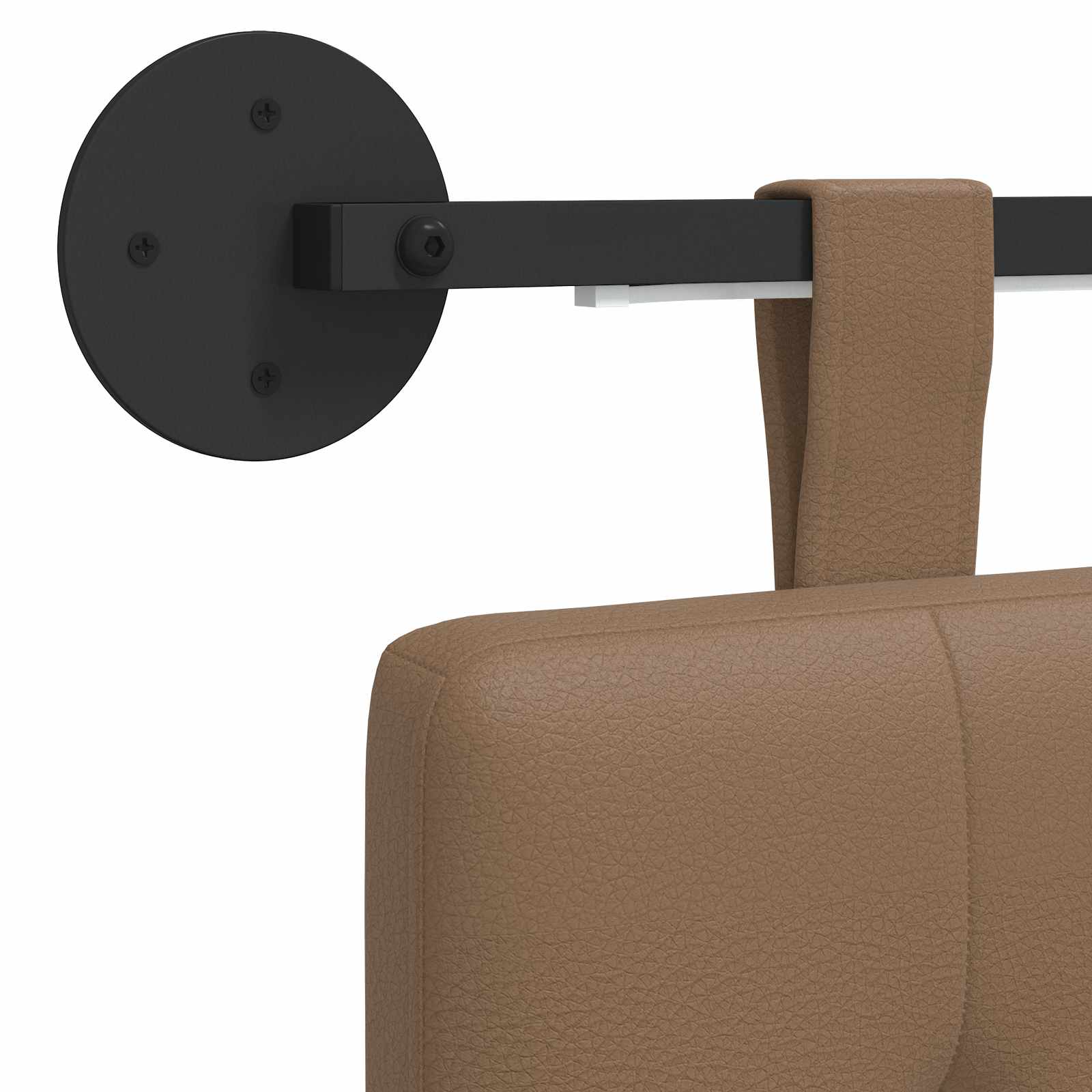 Tête de lit suspendue Avec lumière LED Cappuccino Simili cuir - XIOS