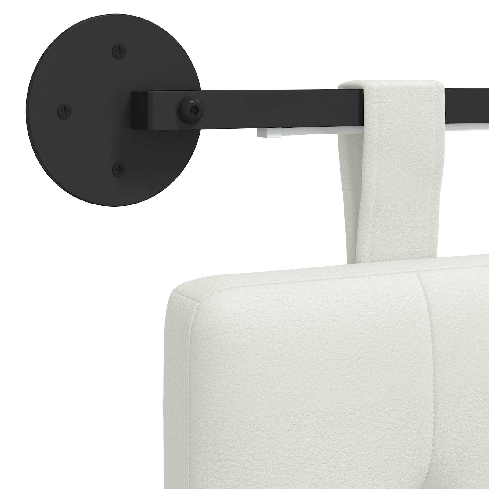 Tête de lit suspendue Avec lumière LED Blanc Simili cuir - XIOS