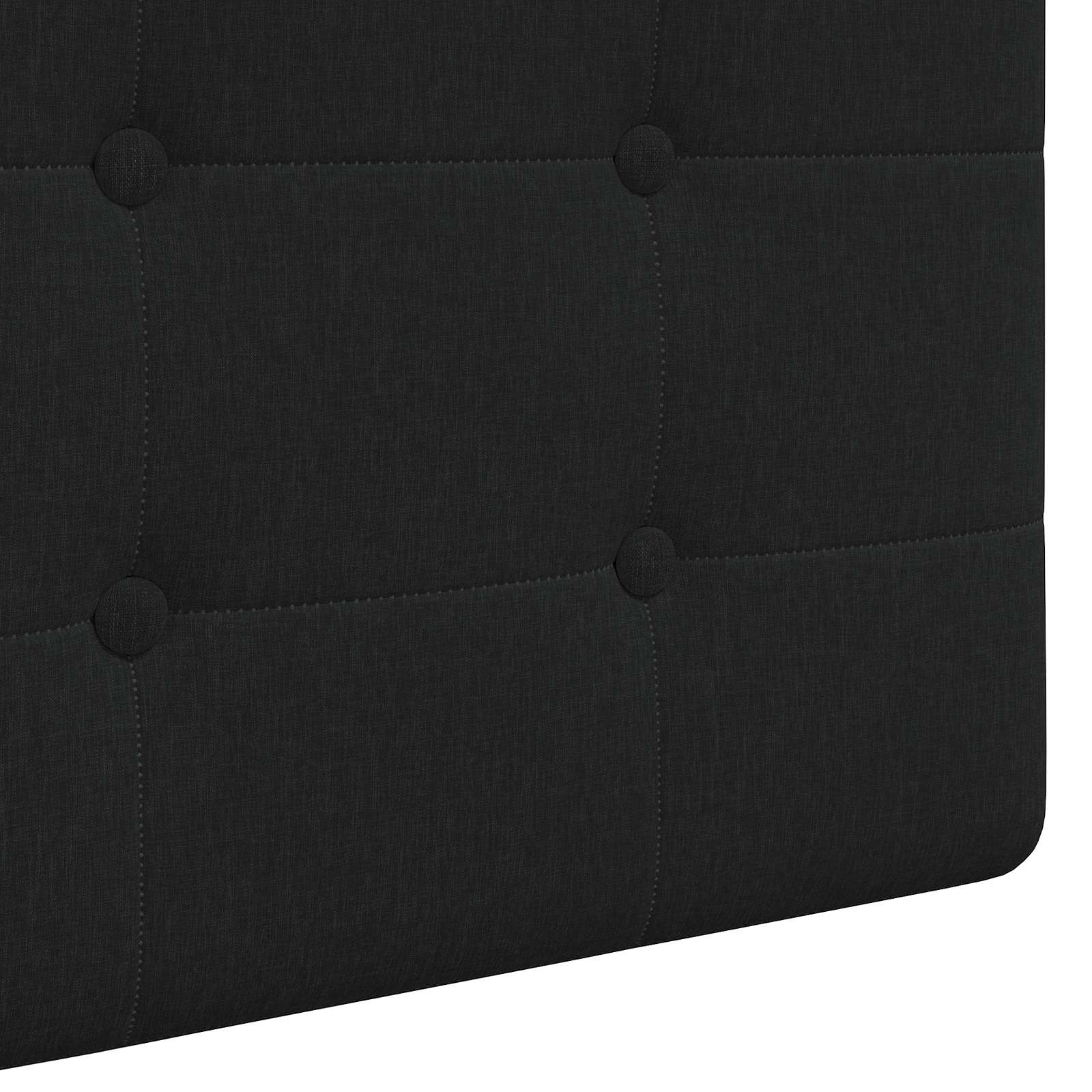 Tête de lit suspendue Avec lumière LED Noir Tissu - XIOS