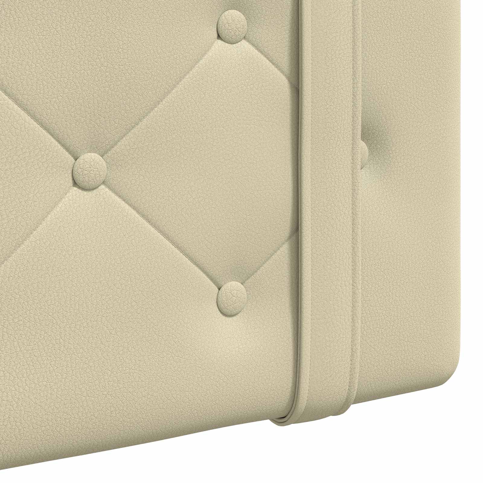 Tête de lit suspendue Avec lumière LED Crème Simili cuir - XIOS