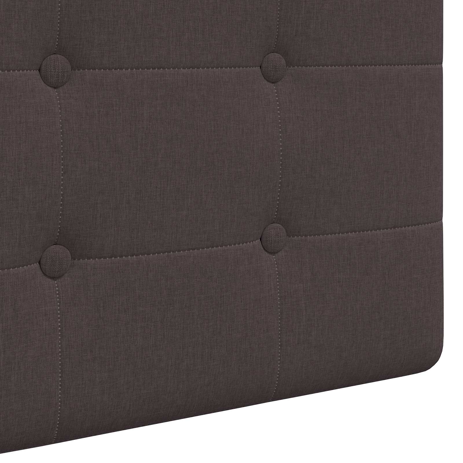 Tête de lit suspendue Avec lumière LED Marron foncé Tissu - XIOS