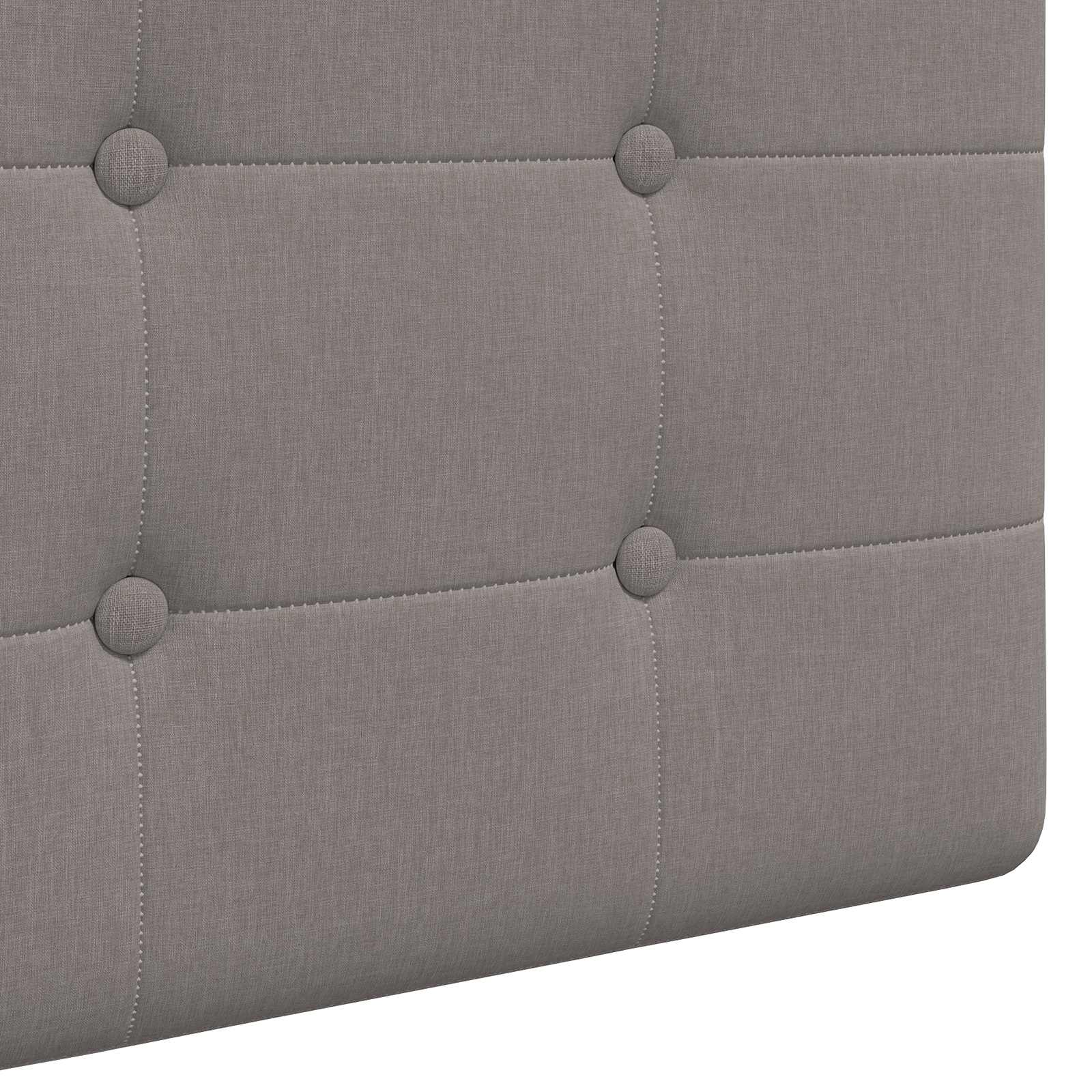 Tête de lit suspendue Avec lumière LED Taupe Tissu - XIOS