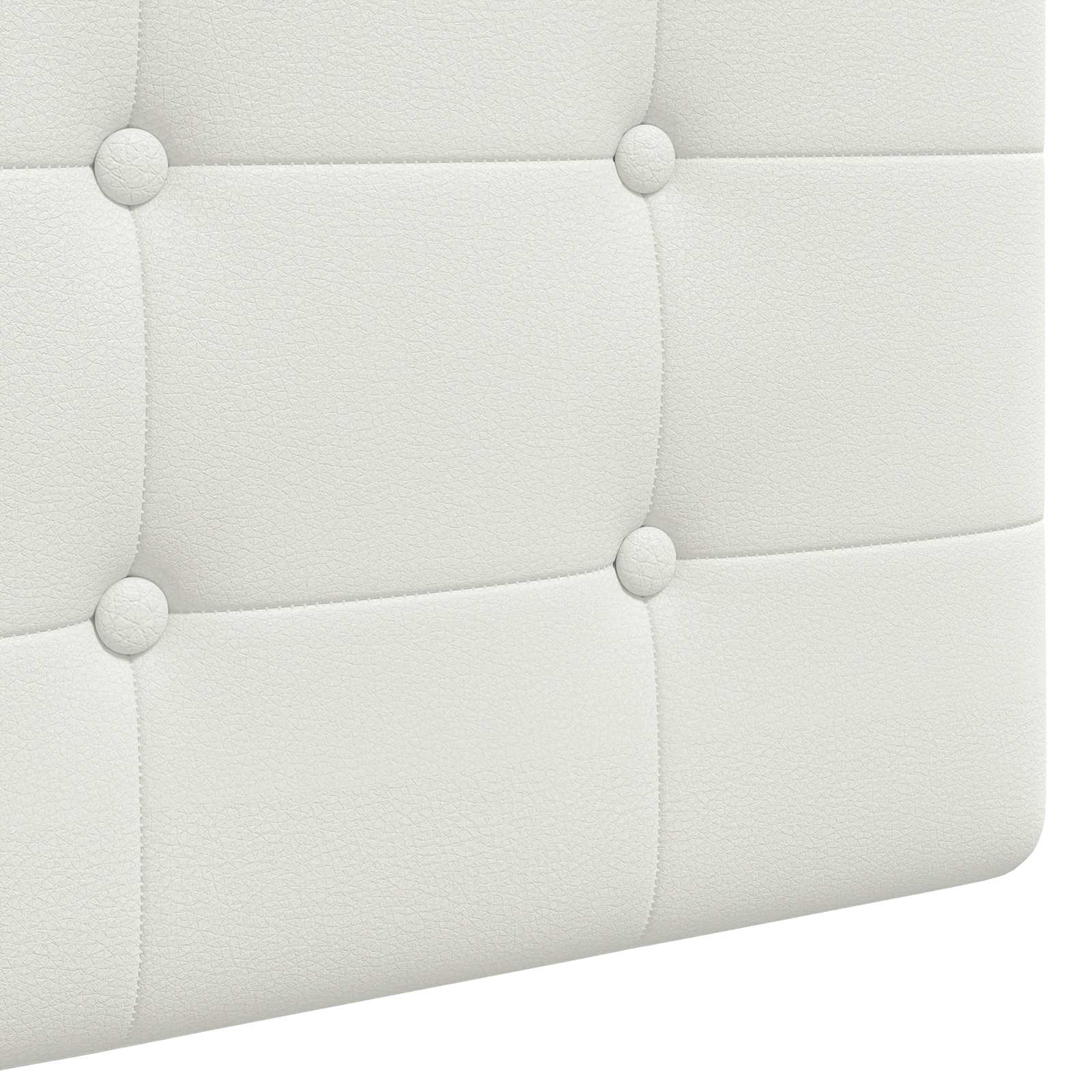 Tête de lit suspendue Avec lumière LED Blanc Simili cuir - XIOS