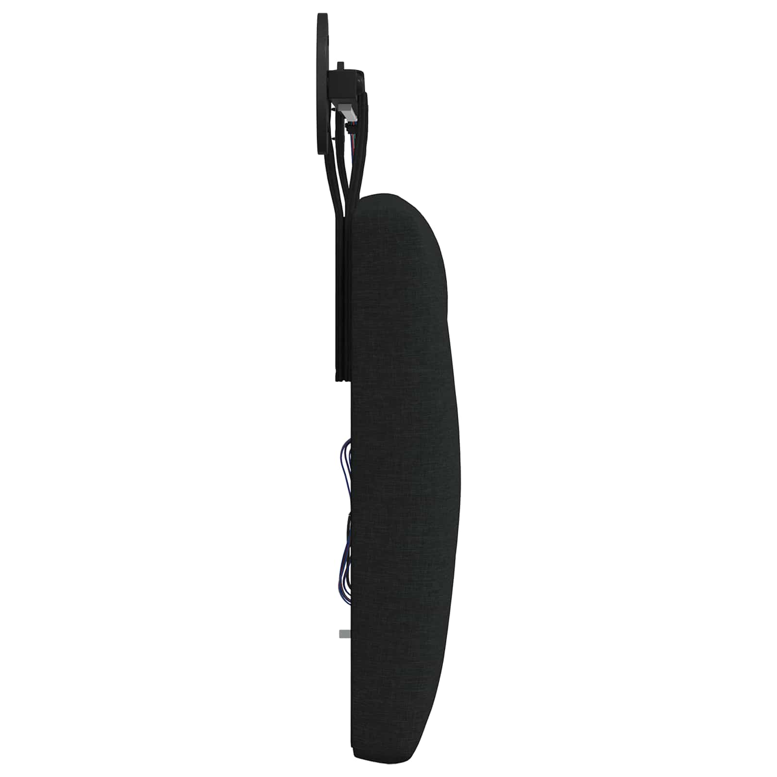 Tête de lit suspendue Avec lumière LED Noir Tissu - XIOS