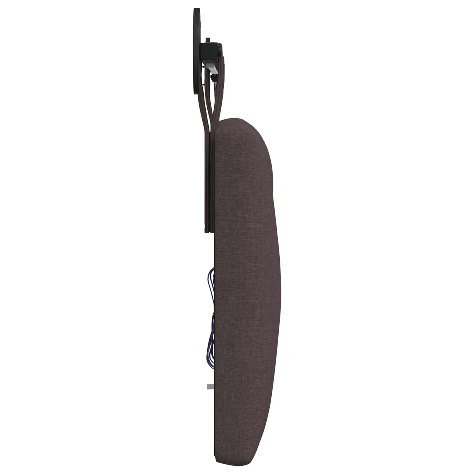 Tête de lit suspendue Avec lumière LED Marron foncé Tissu - XIOS