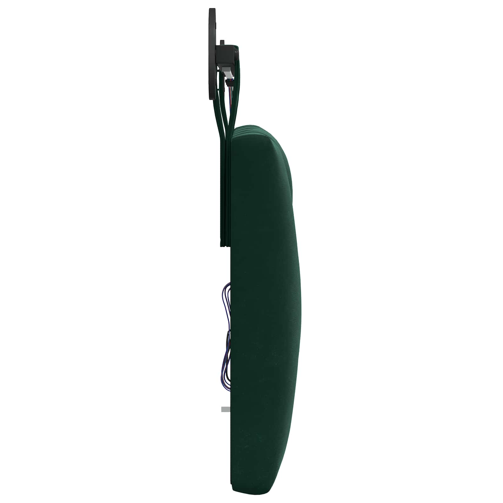 Tête de lit suspendue Avec lumière LED Vert foncé Velours - XIOS