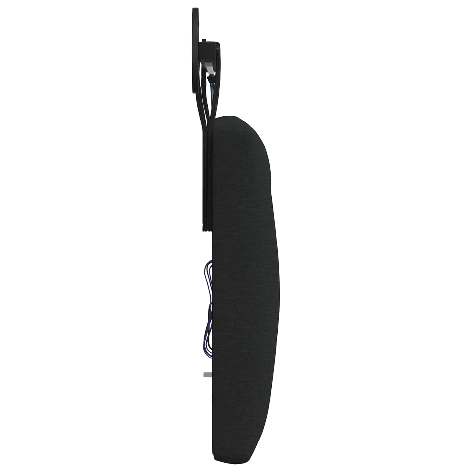 Tête de lit suspendue Avec lumière LED Noir Tissu - XIOS