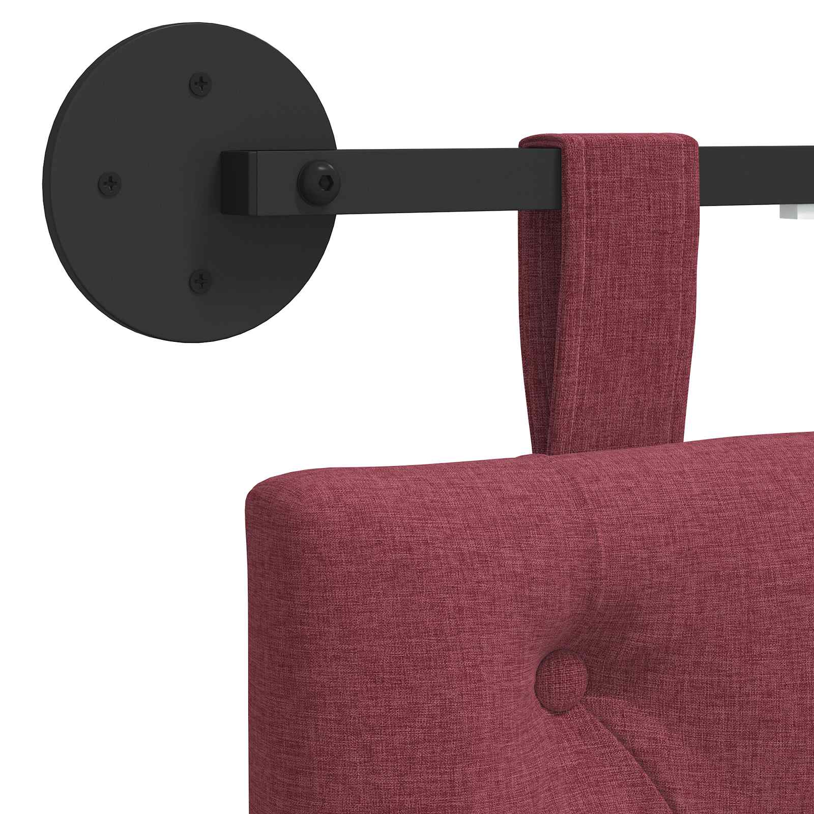 Tête de lit suspendue Avec lumière LED Bordeaux Tissu - XIOS
