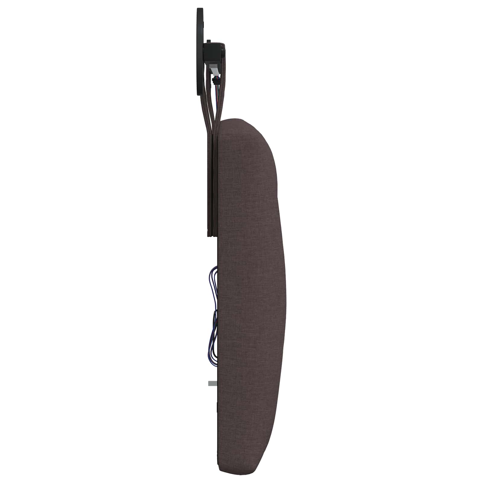 Tête de lit suspendue Avec lumière LED Marron foncé Tissu - XIOS