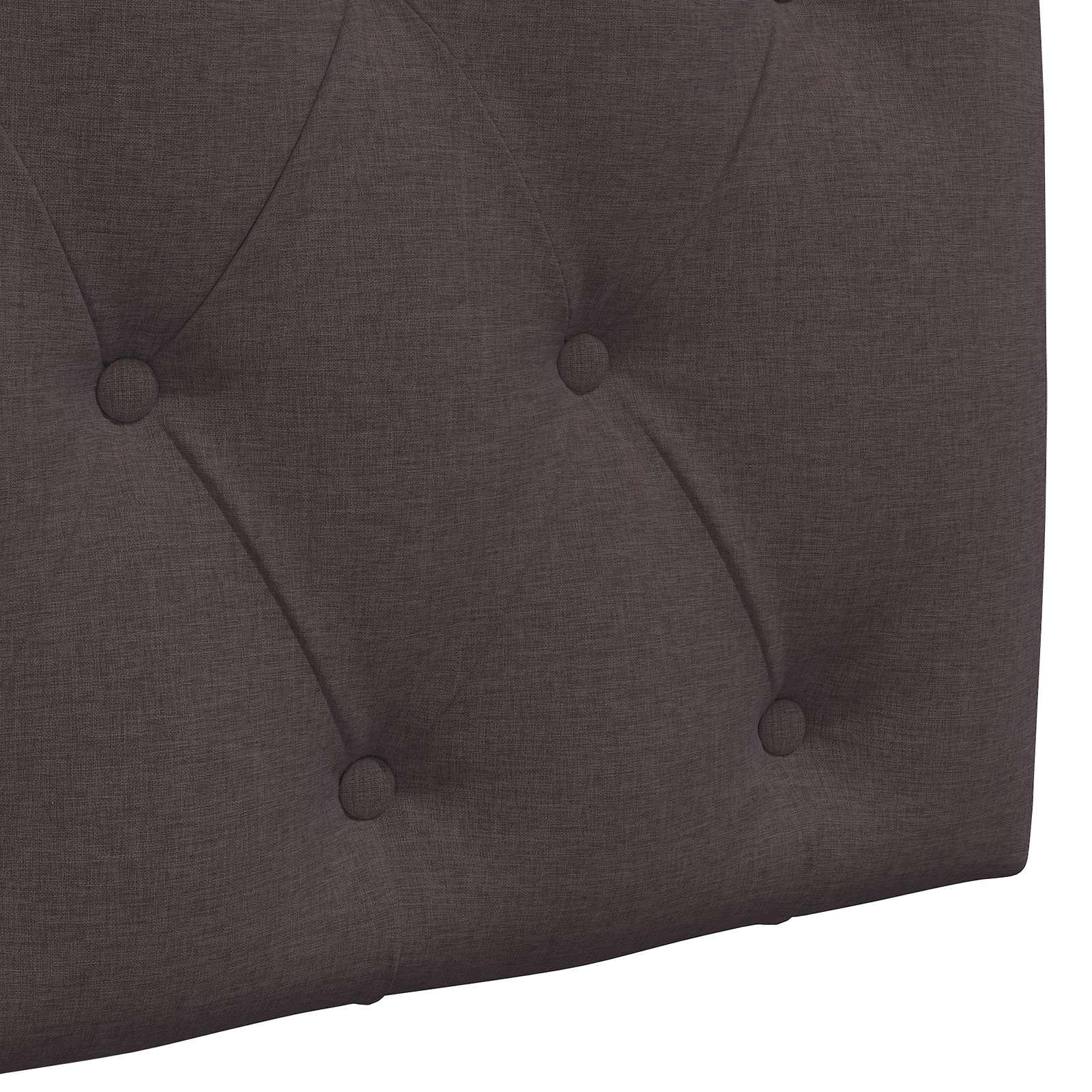 Tête de lit suspendue Avec lumière LED Marron foncé Tissu - XIOS