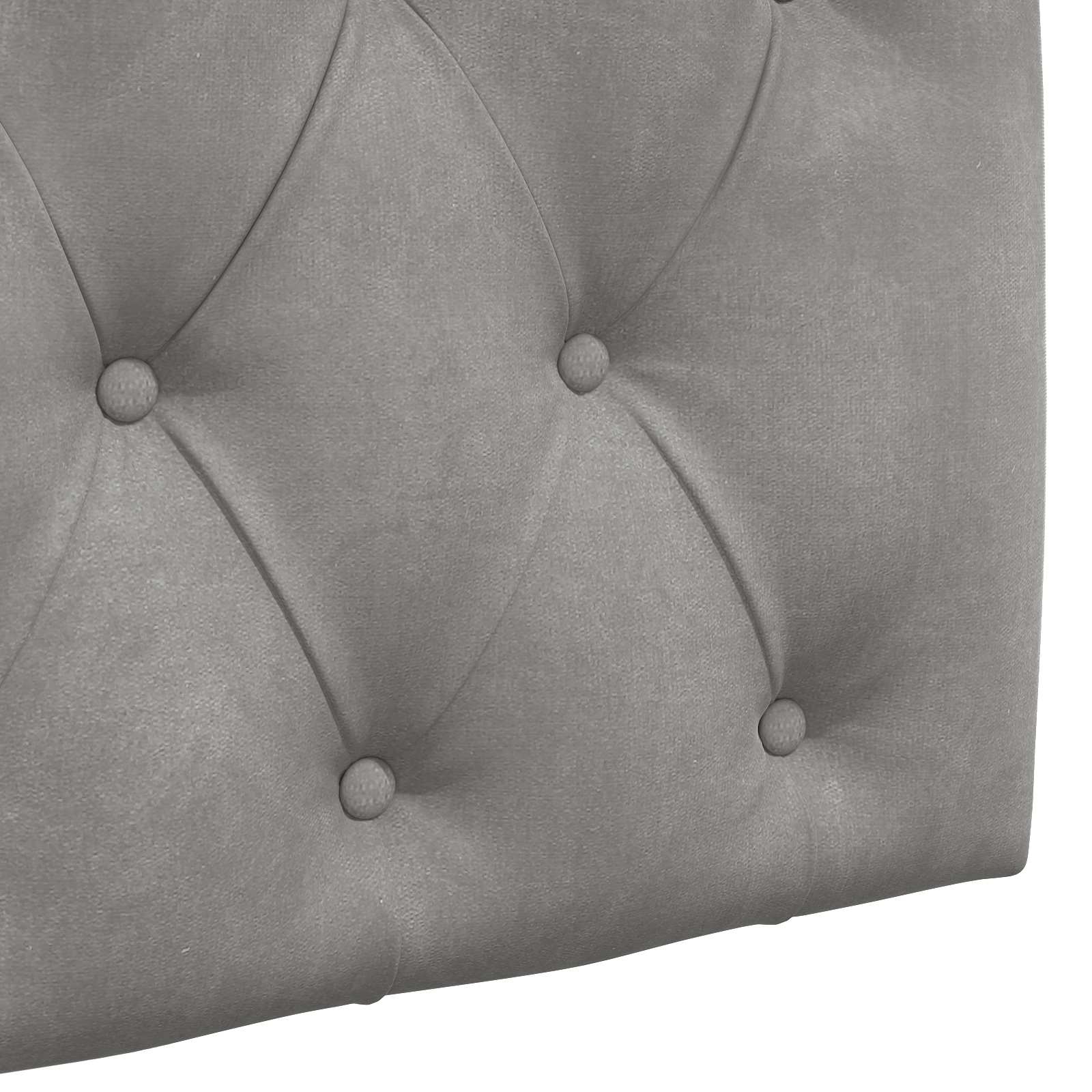 Tête de lit suspendue Avec lumière LED Gris clair Velours - XIOS