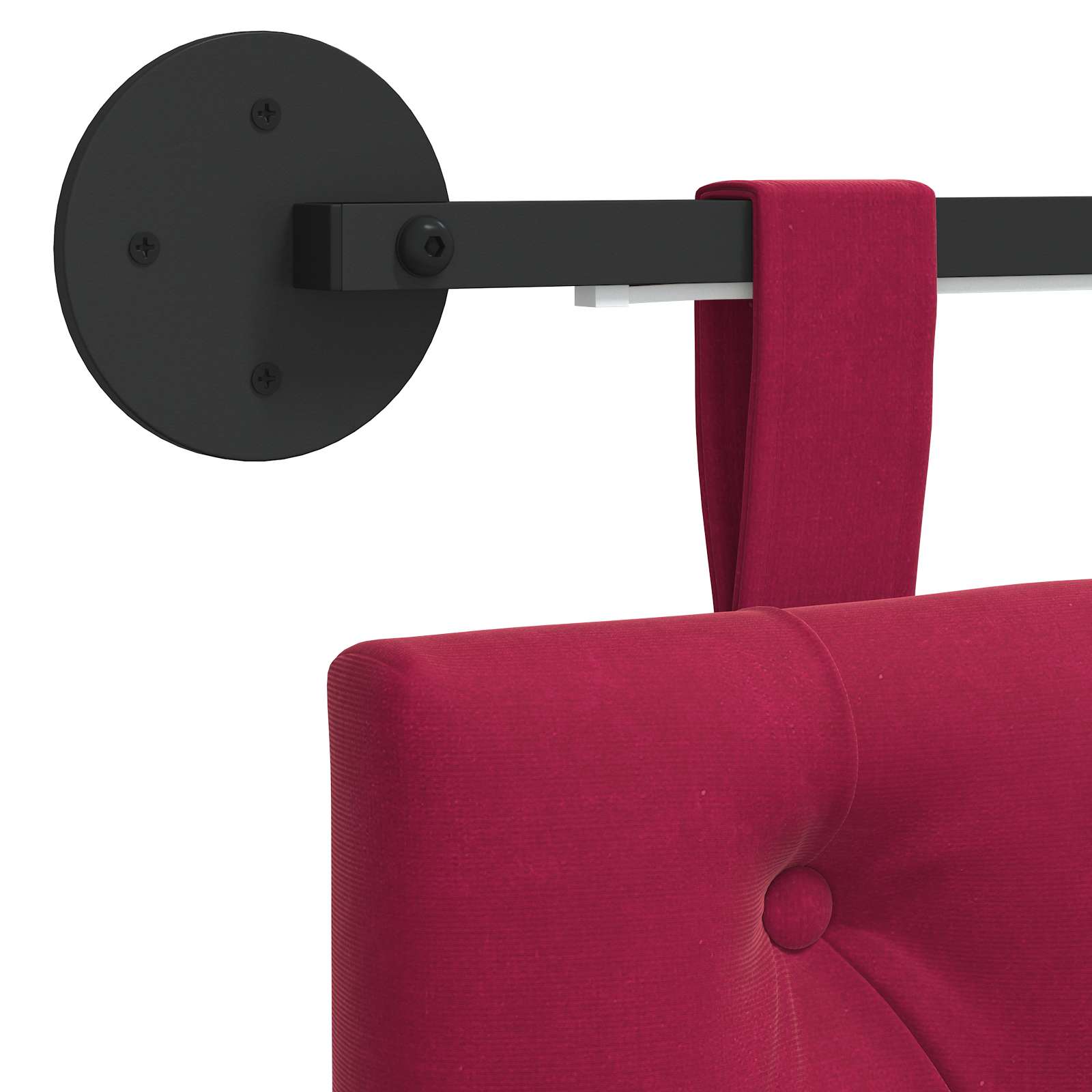 Tête de lit suspendue Avec lumière LED Bordeaux Velours - XIOS