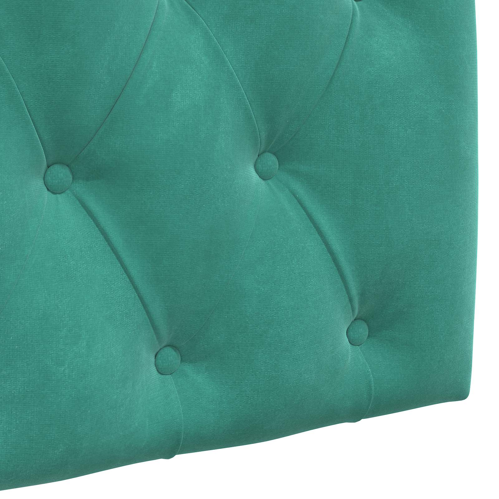 Tête de lit suspendue Avec lumière LED Turquoise Velours - XIOS