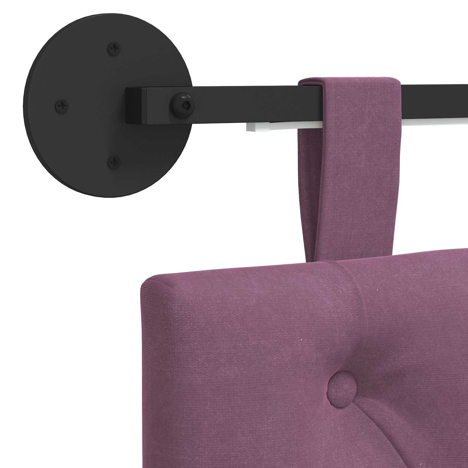 Tête de lit suspendue Avec lumière LED Pourpre Velours - XIOS