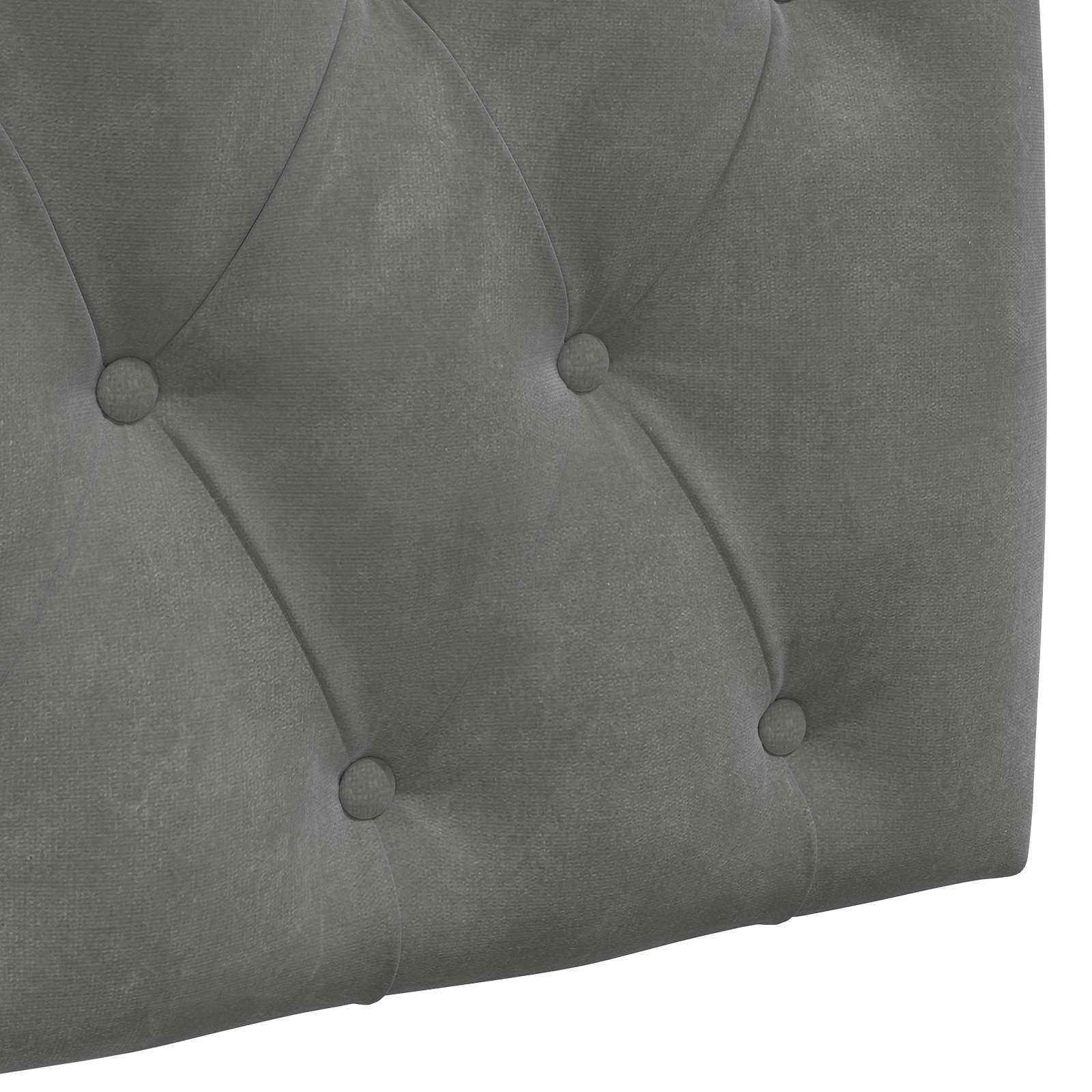 Tête de lit suspendue Avec lumière LED Gris foncé Velours - XIOS