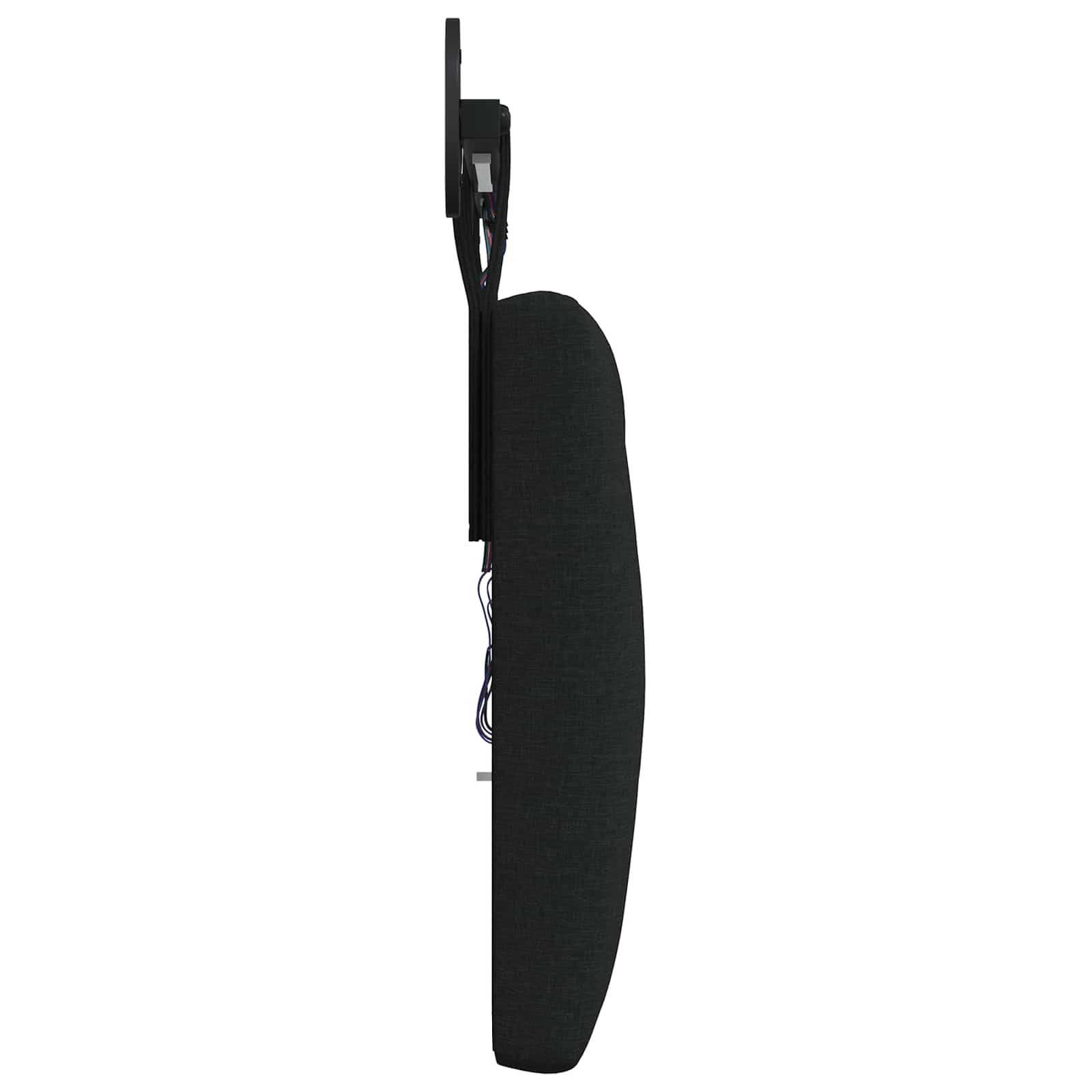 Tête de lit suspendue Avec lumière LED Noir Tissu - XIOS