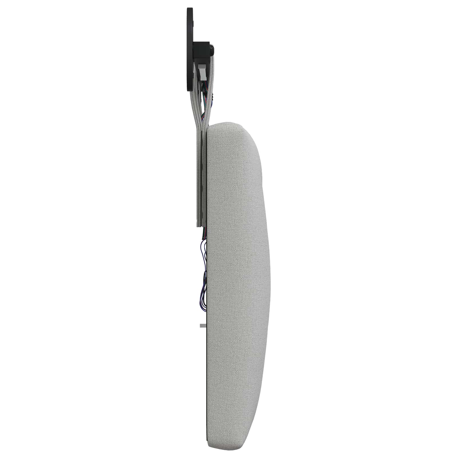 Tête de lit suspendue Avec lumière LED Gris nuage Tissu - XIOS