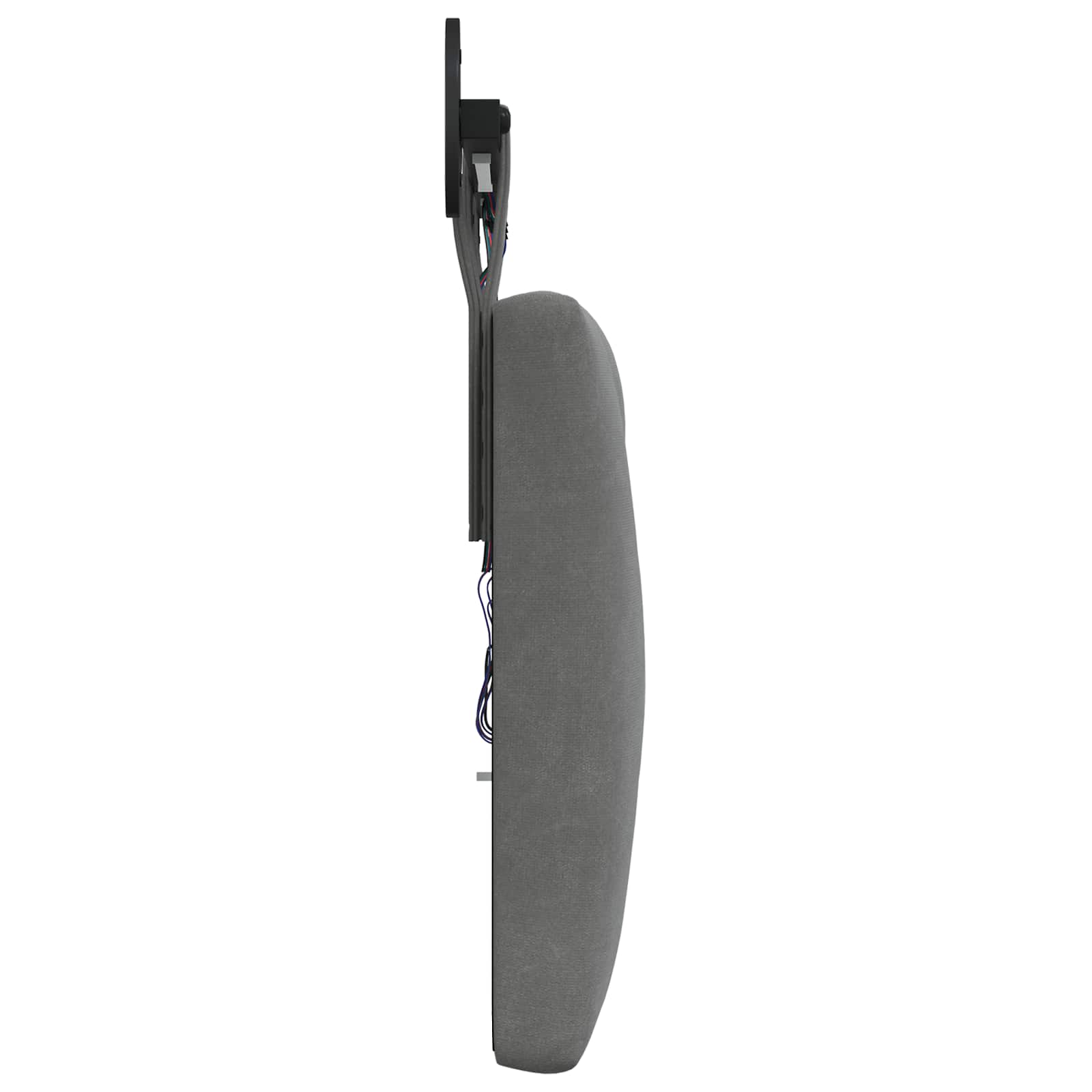 Tête de lit suspendue Avec lumière LED Gris foncé Velours - XIOS