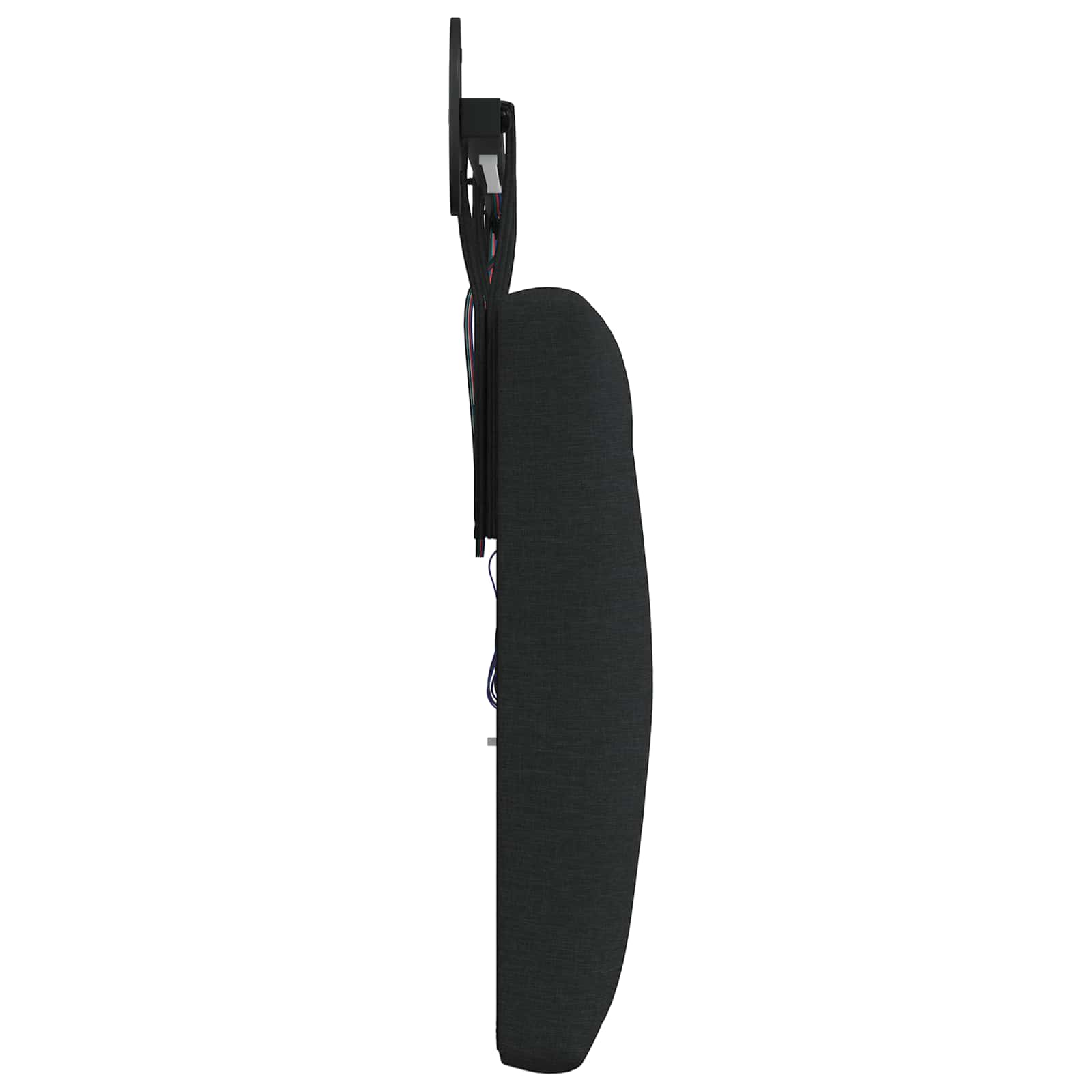 Tête de lit suspendue Avec lumière LED Noir Tissu - XIOS