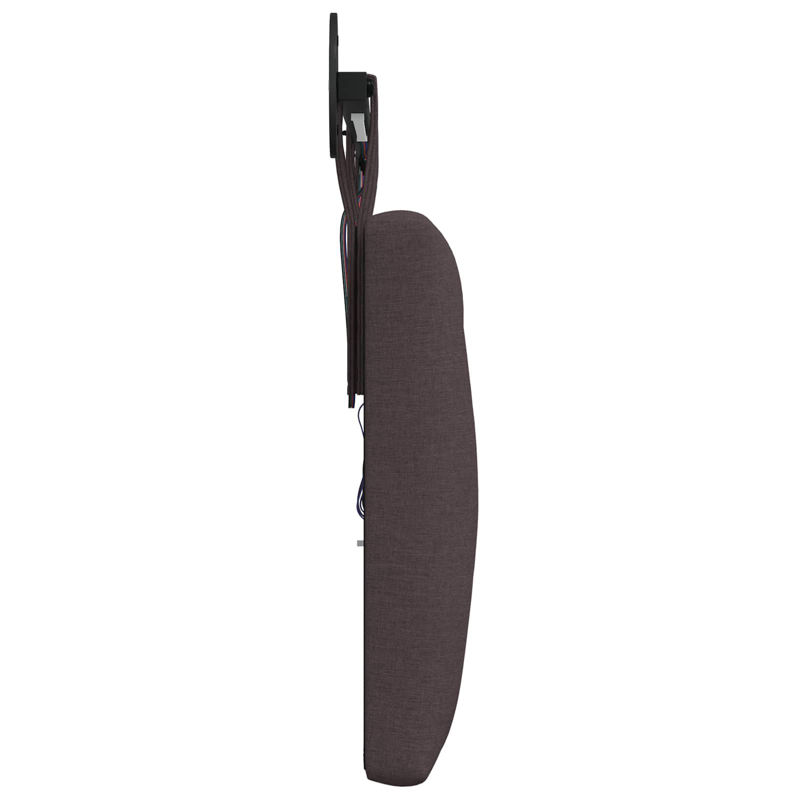 Tête de lit suspendue Avec lumière LED Marron foncé Tissu - XIOS