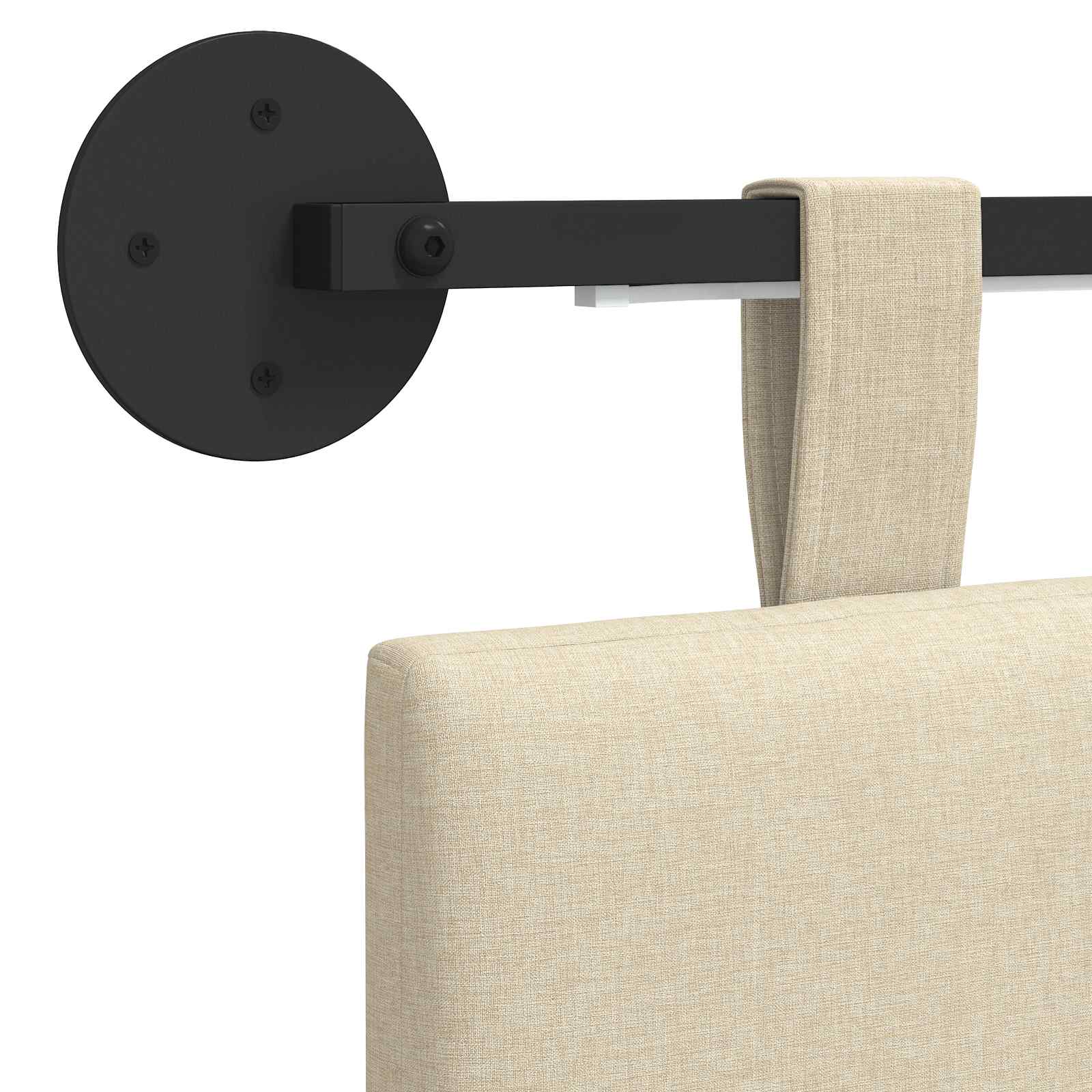 Tête de lit suspendue Avec lumière LED Crème Tissu - XIOS