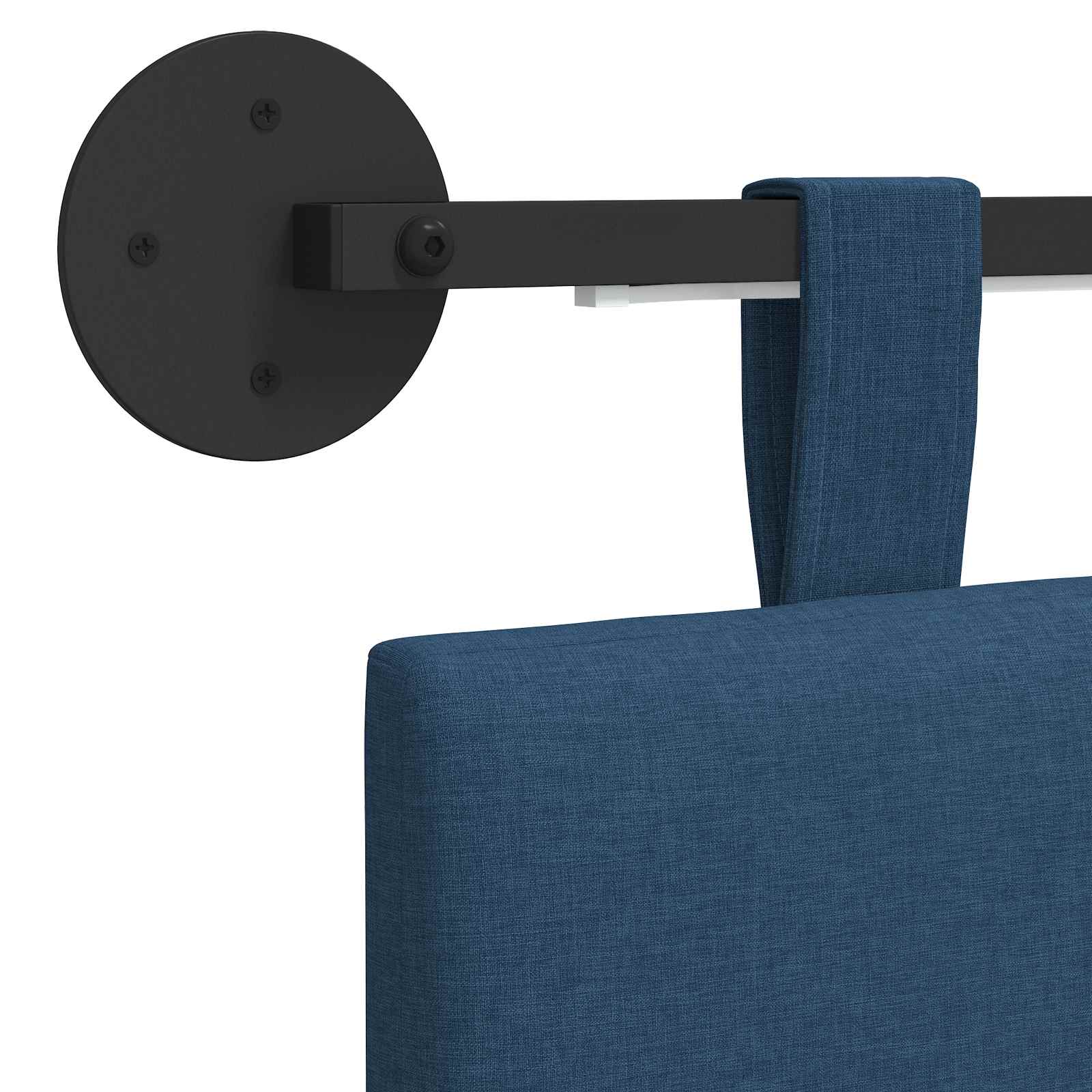 Tête de lit suspendue Avec lumière LED Bleu Tissu - XIOS