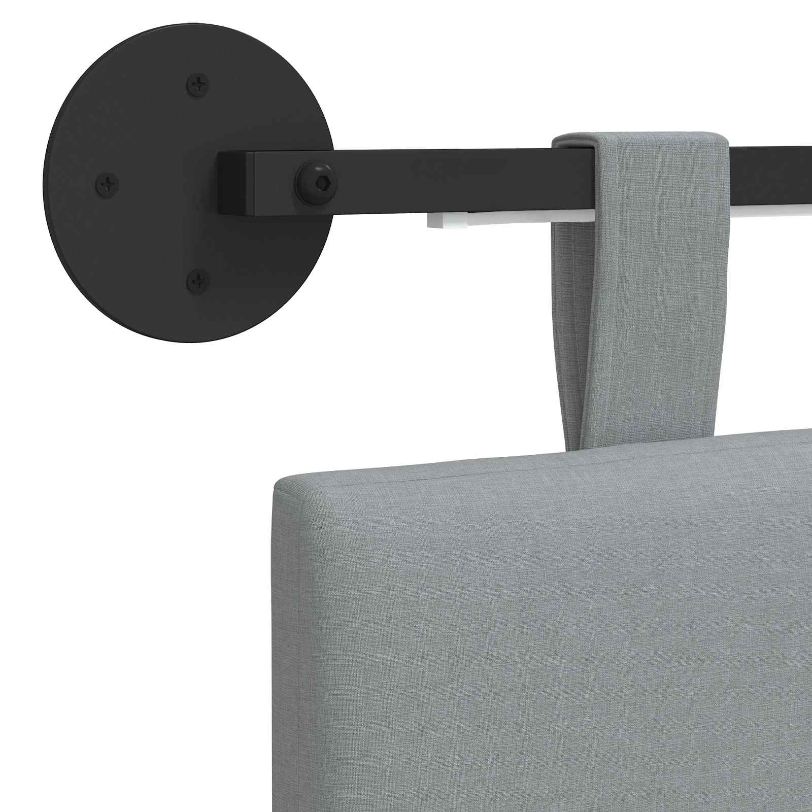 Tête de lit suspendue Avec lumière LED Gris clair Tissu - XIOS