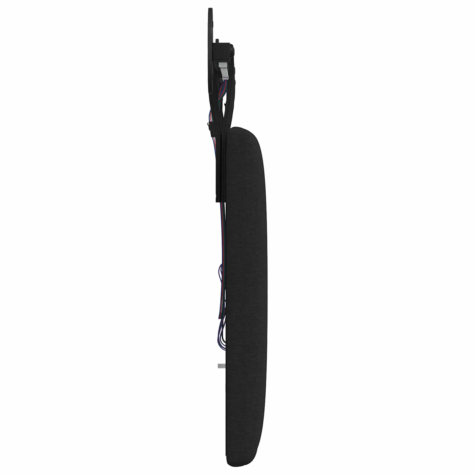 Tête de lit suspendue Avec lumière LED Noir Tissu - XIOS