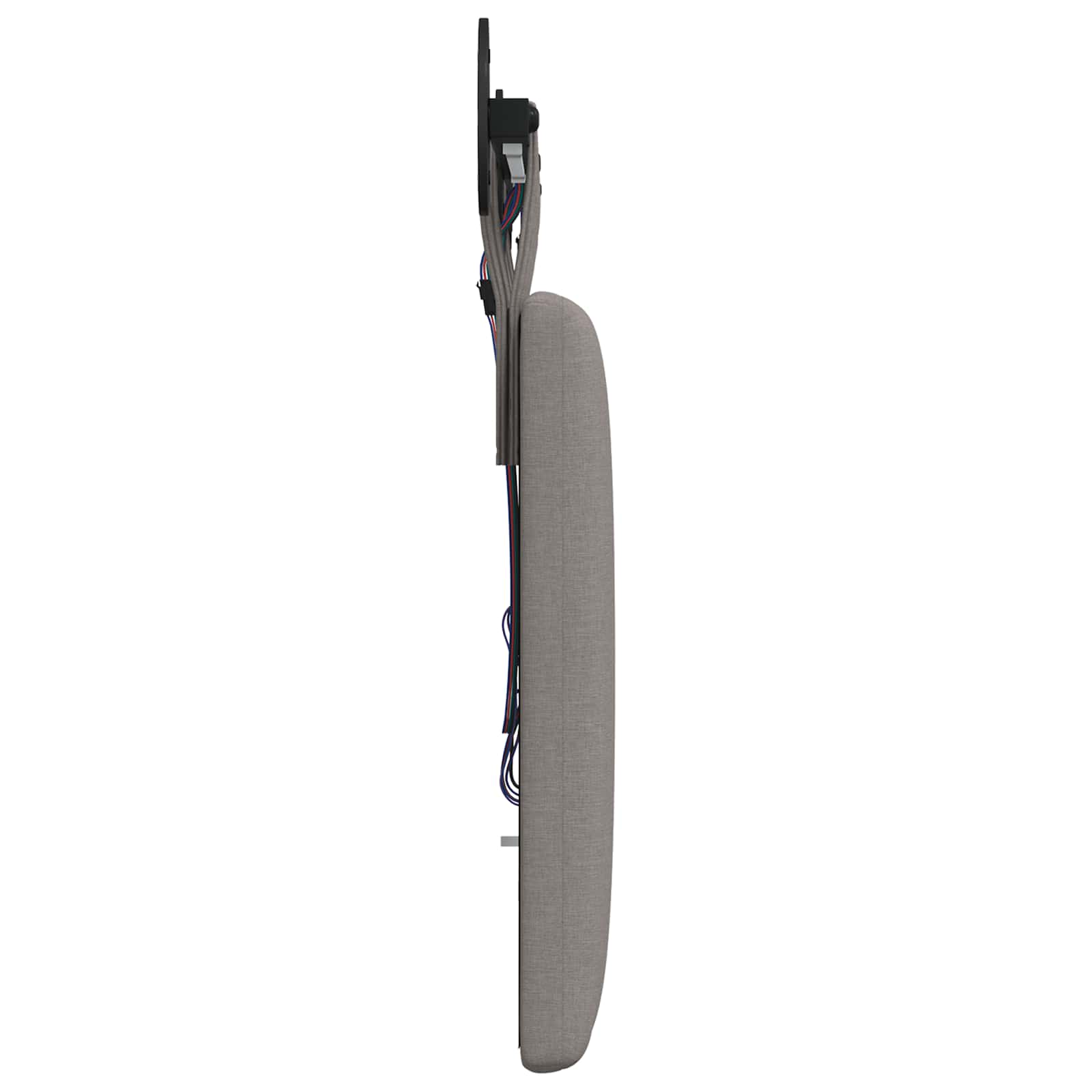 Tête de lit suspendue Avec lumière LED Taupe Tissu - XIOS