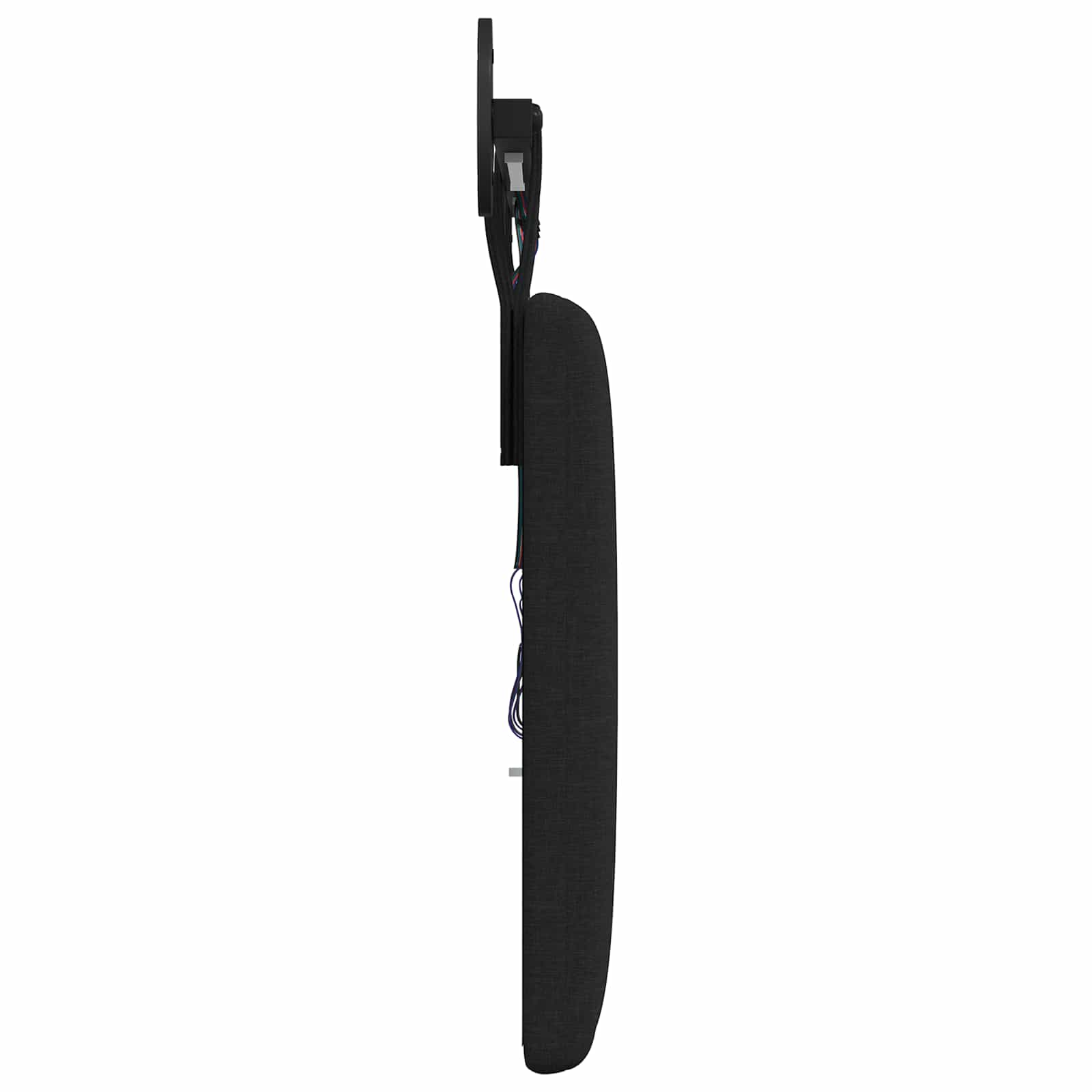 Tête de lit suspendue Avec lumière LED Noir Tissu - XIOS