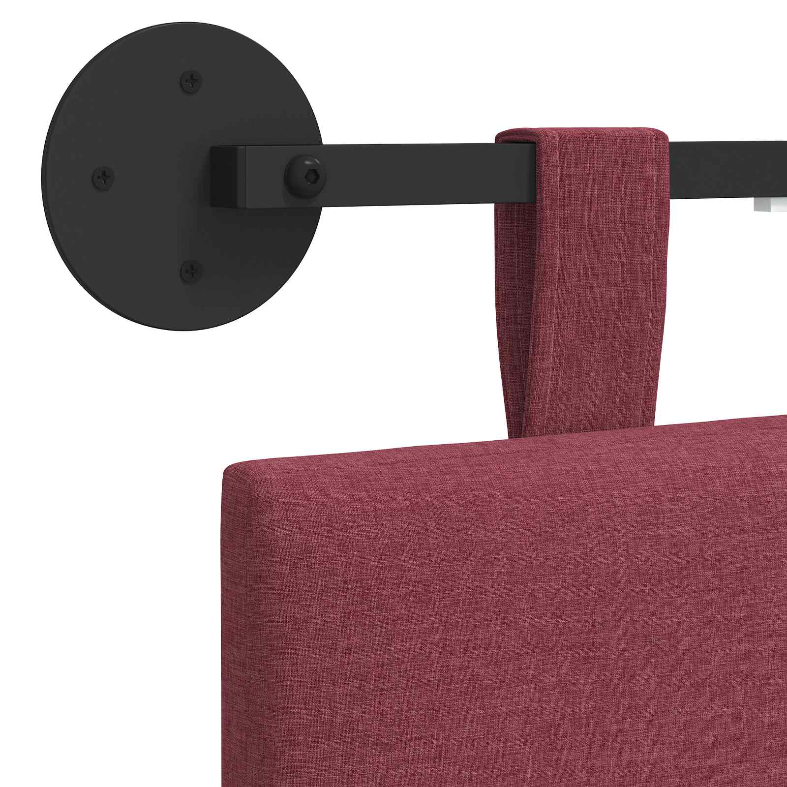 Tête de lit suspendue Avec lumière LED Bordeaux Tissu - XIOS