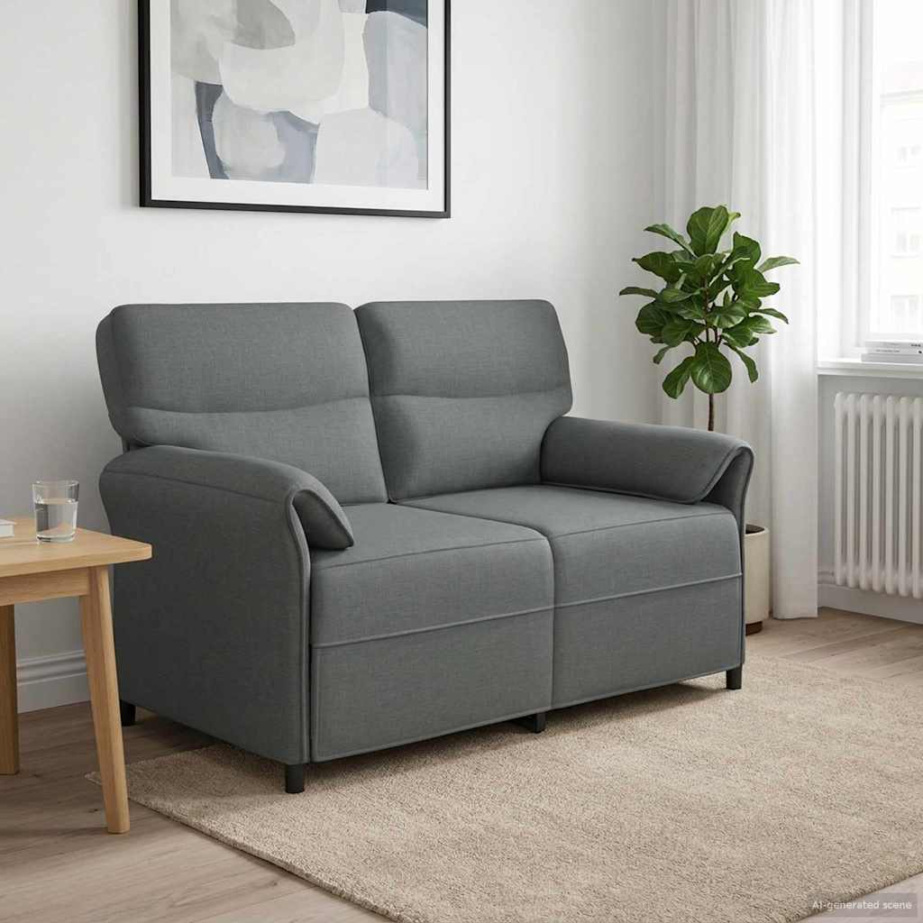 Canapé 100% polyester, cadre en métal, MDF, Contreplaqué