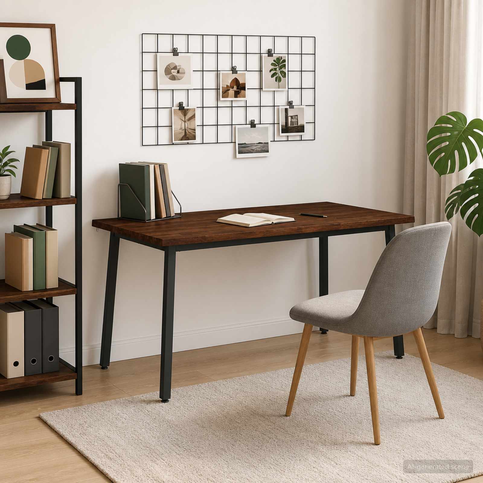 Table à manger en bord vivant 160 x 90 x 75 cm Marron foncé
