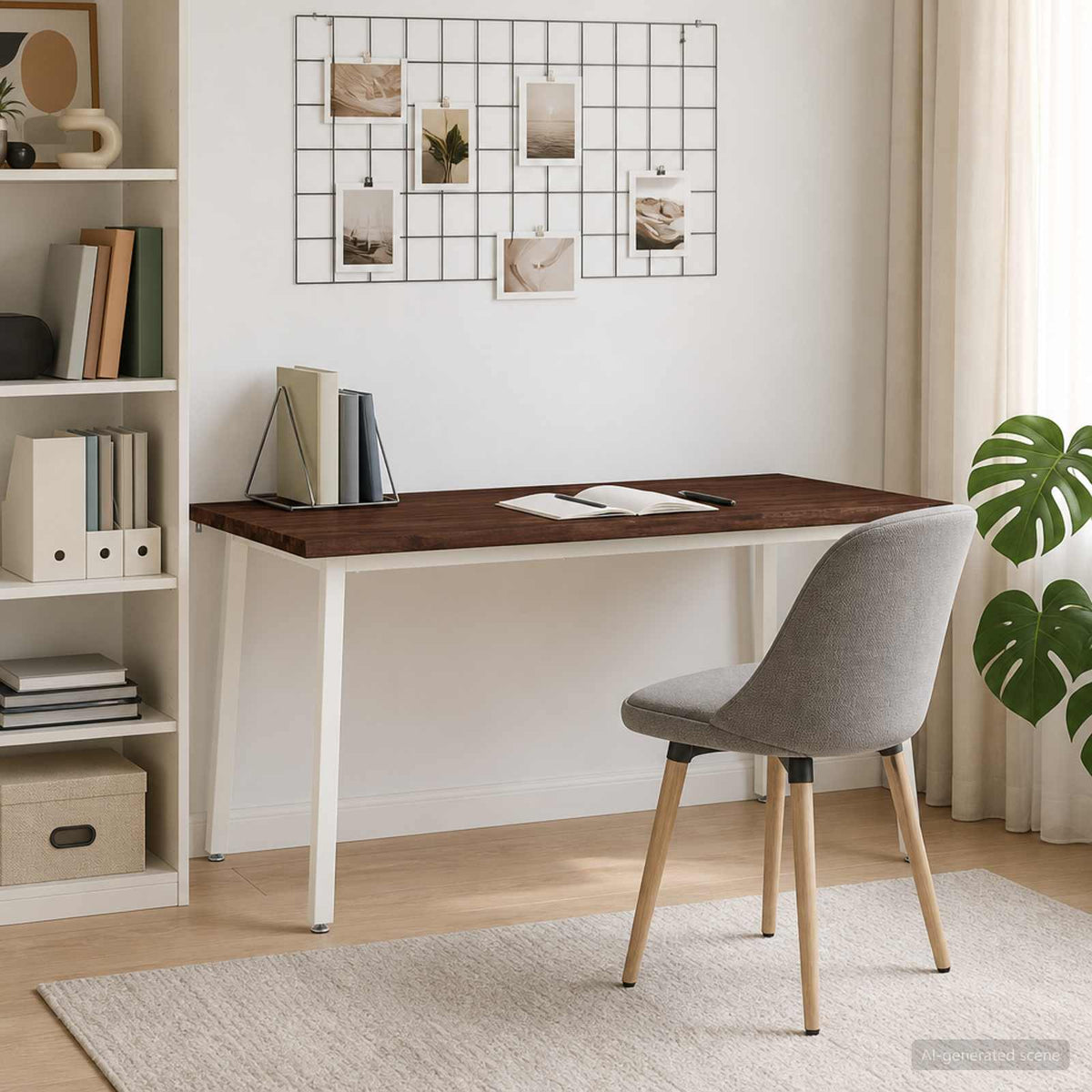 Table à manger en bord vivant 160 x 90 x 75 cm Marron foncé