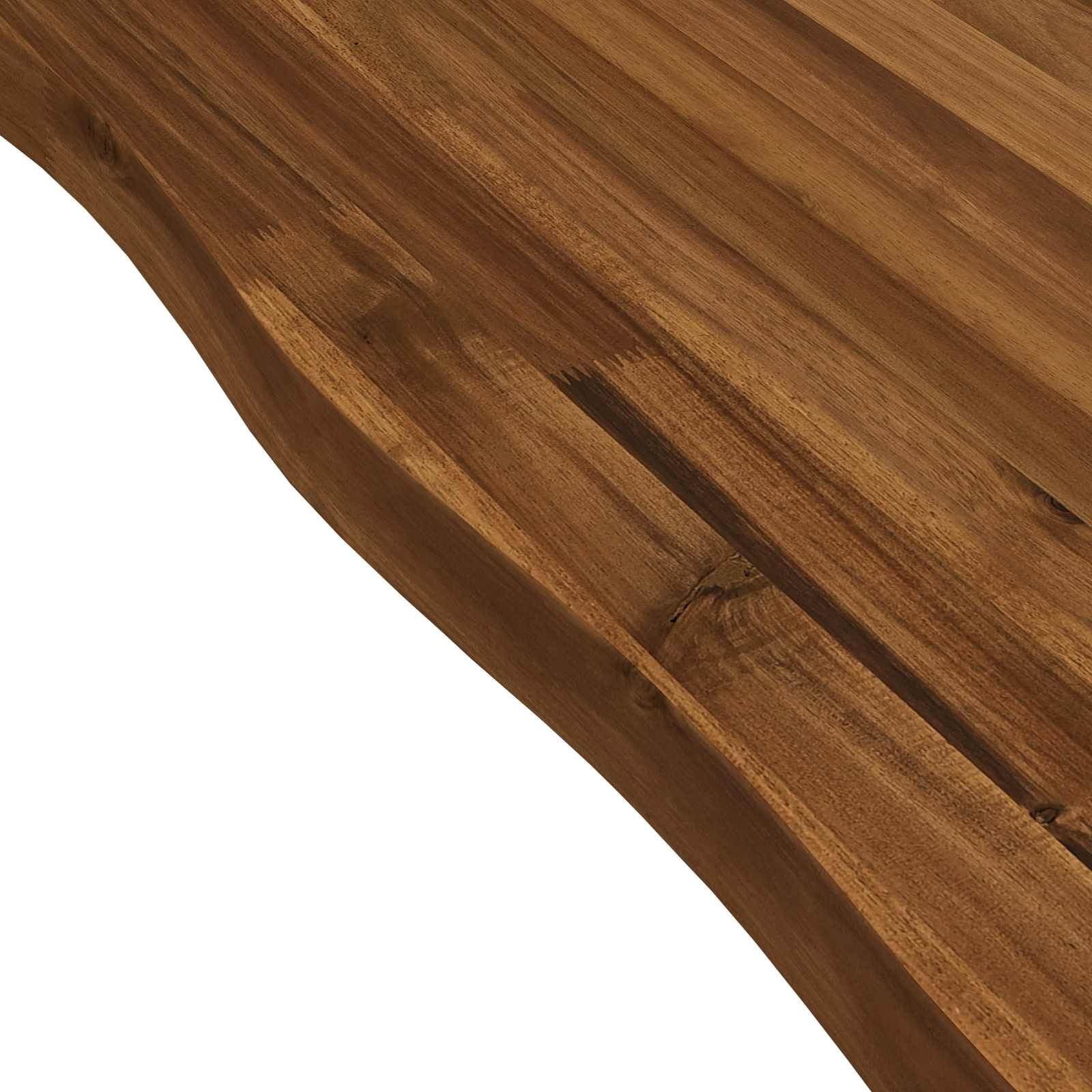 Table à manger en bord vivant 160 x 80 x 75 cm Naturel